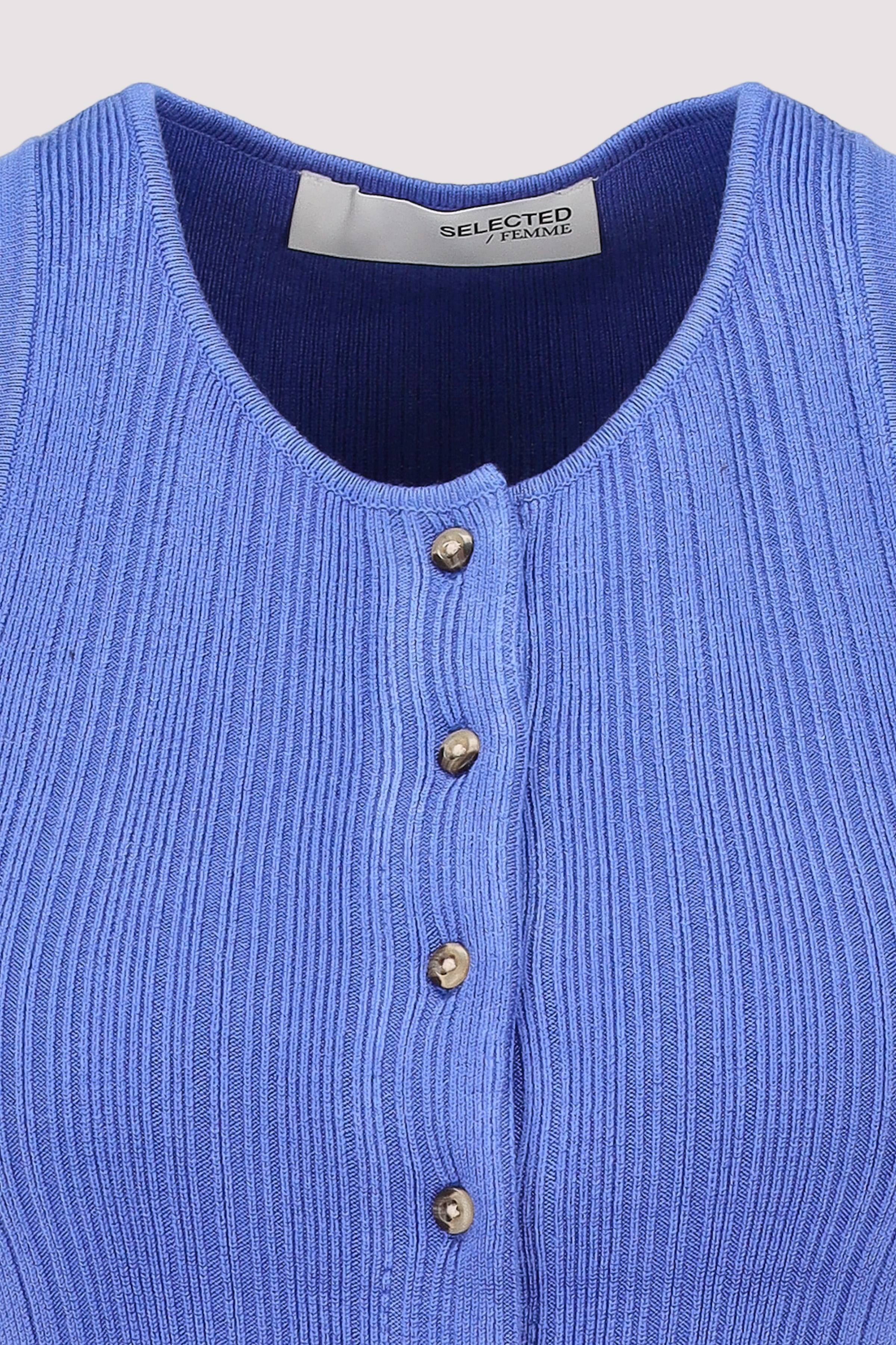 Selected - SLFTRIXIE SL KNIT BUTTON TOP