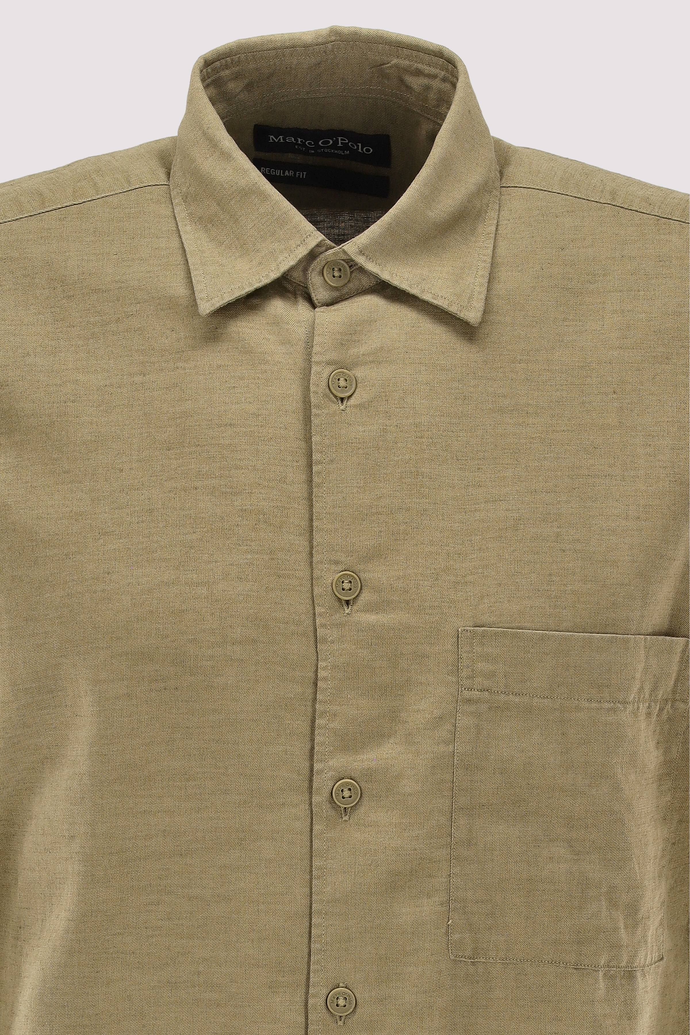 Marc O Polo Casual - Marc O'Polo Hemd Grün Leinenmix