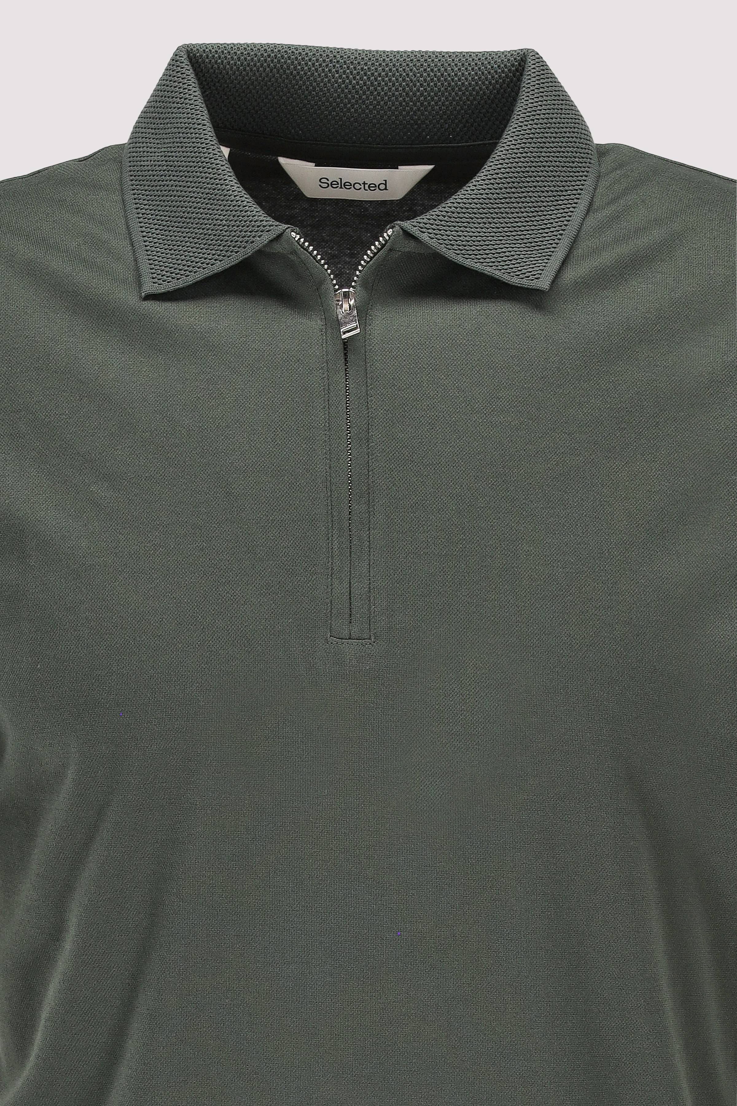 Selected - SLHFAVE ZIP SS POLO NOOS