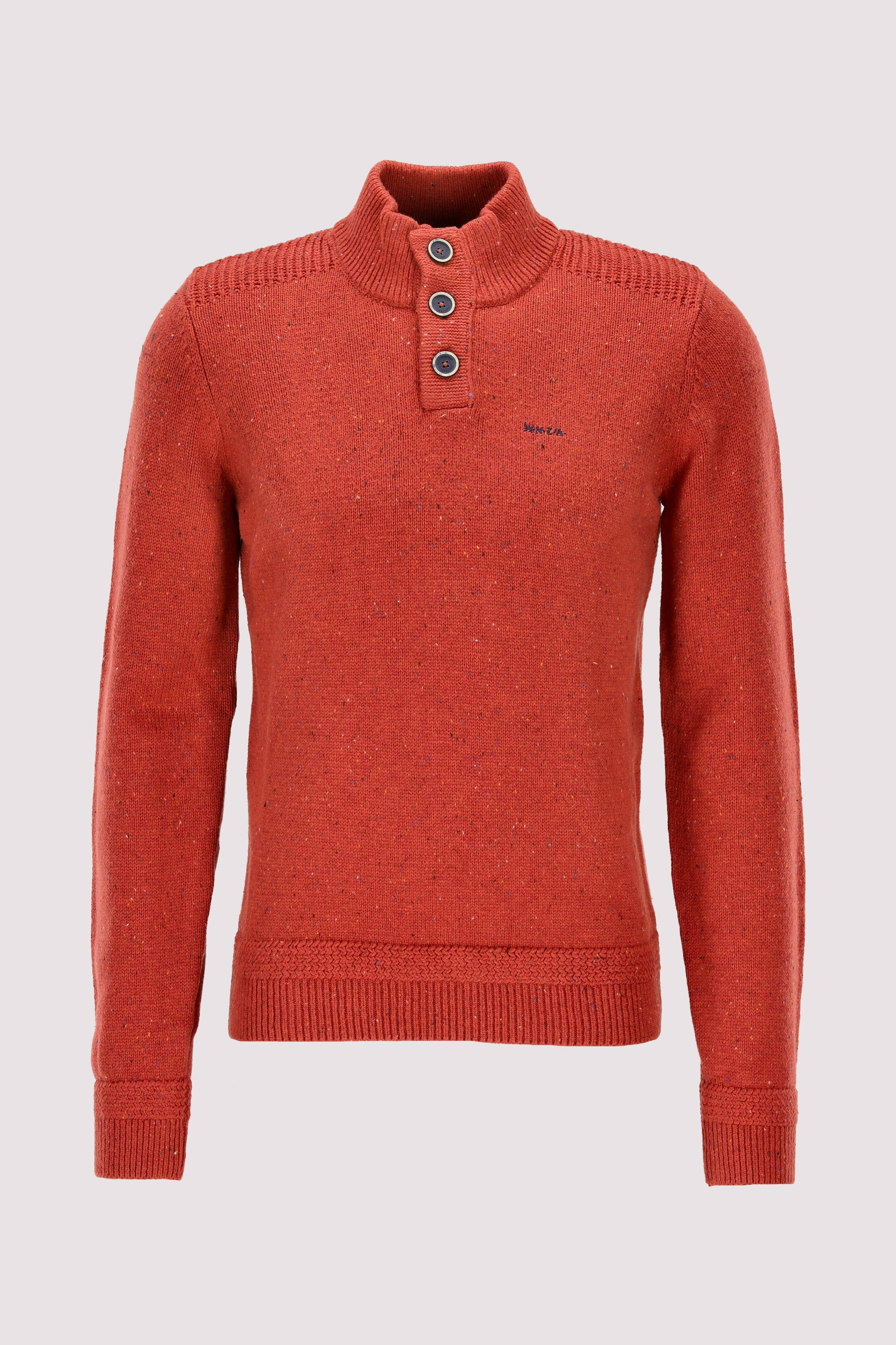 NZA Rundhalspullover rostorange warm
