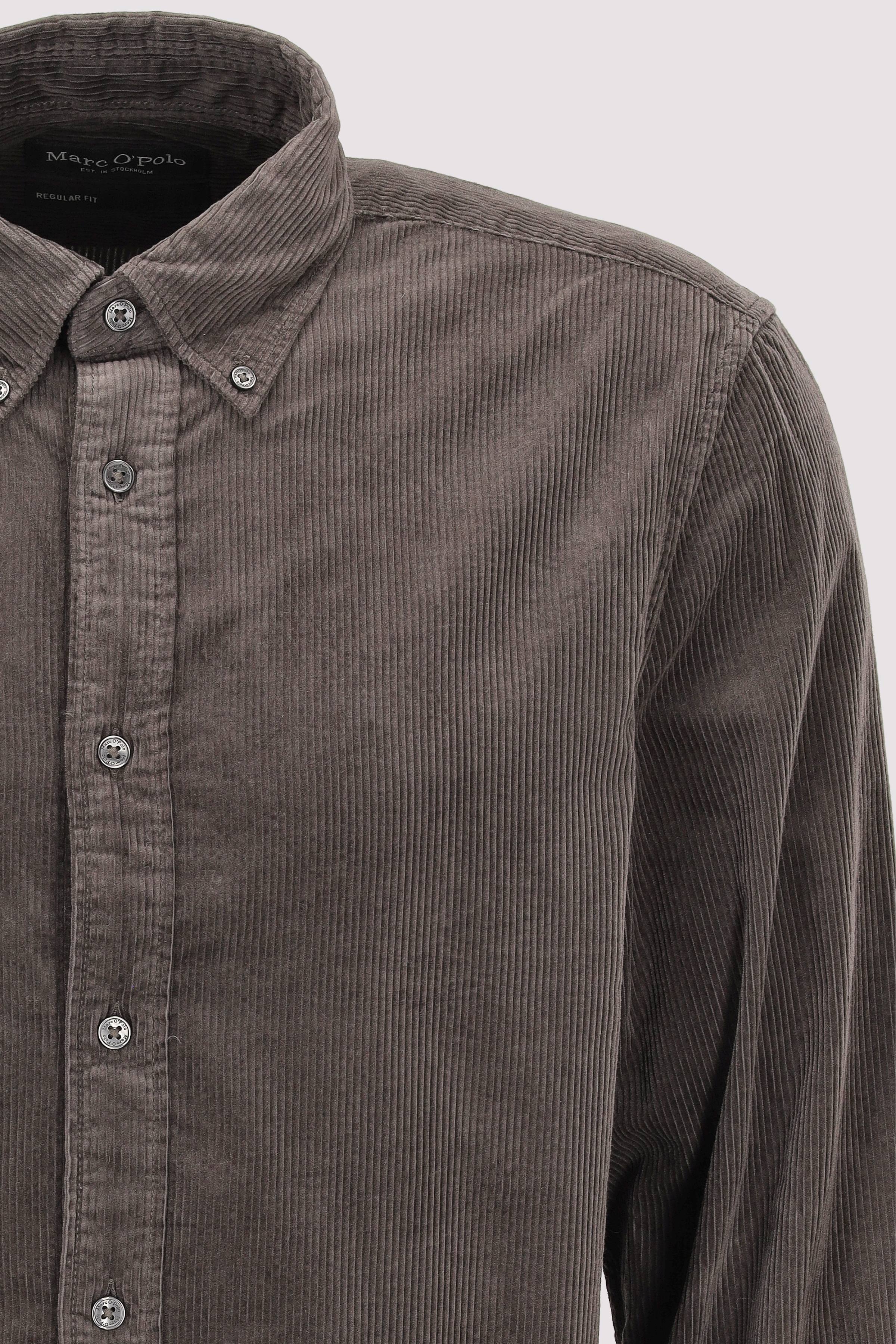 Marc O Polo Casual - Marc O'Polo Langarmhemd braun Baumwolle