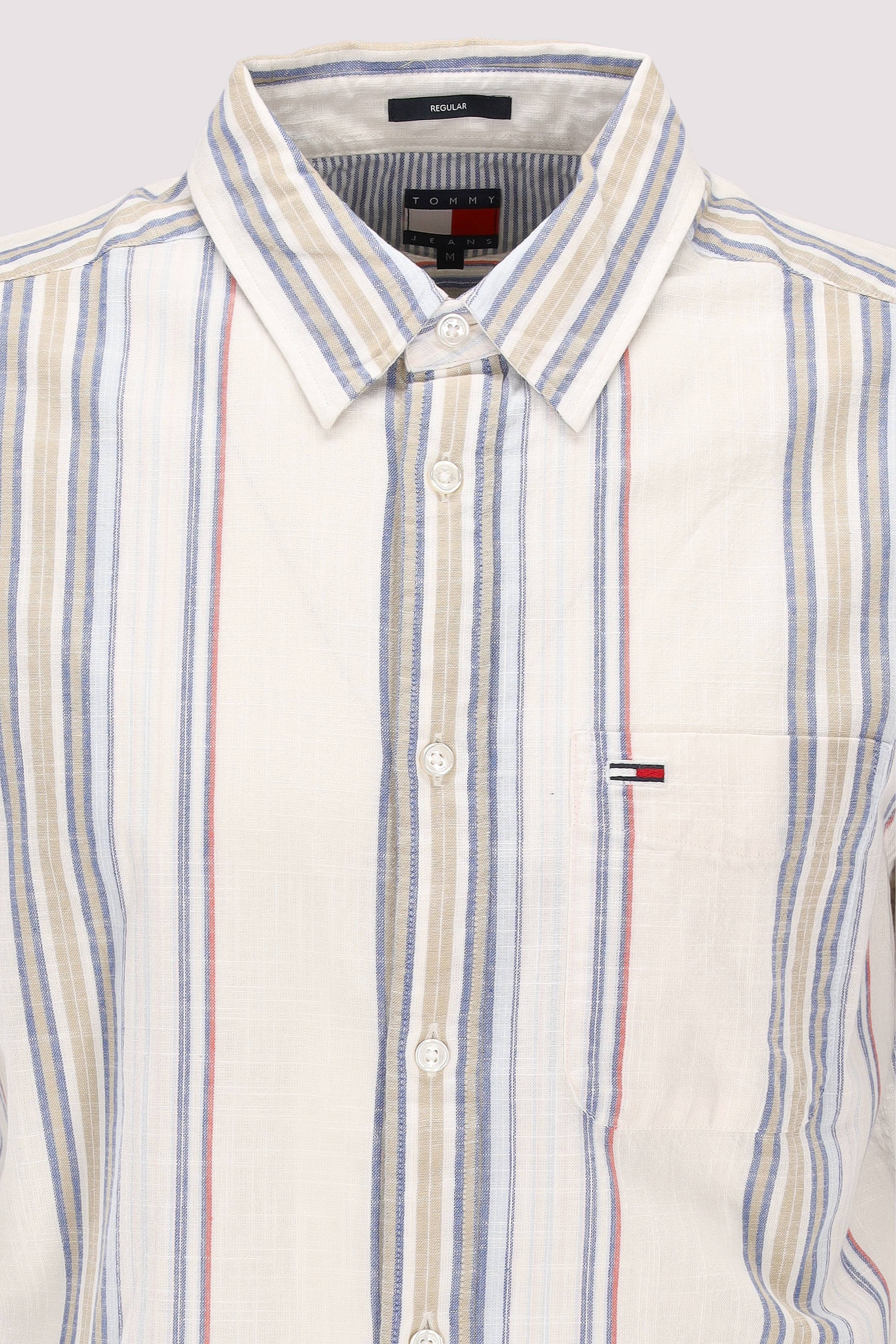 Tommy Jeans - TJM REG SLUB STRIPE SS SHIRT E Tommy Jeans - TJM REG SLUB STRIPE SS SHIRT E