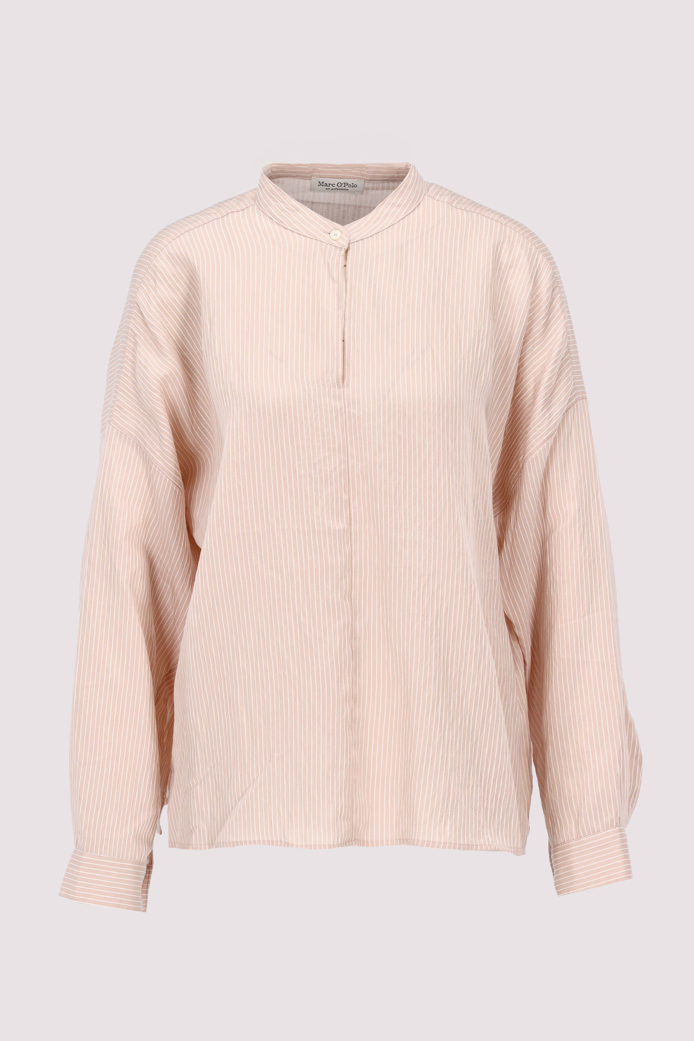 Blouse, tunic shape, stand up 