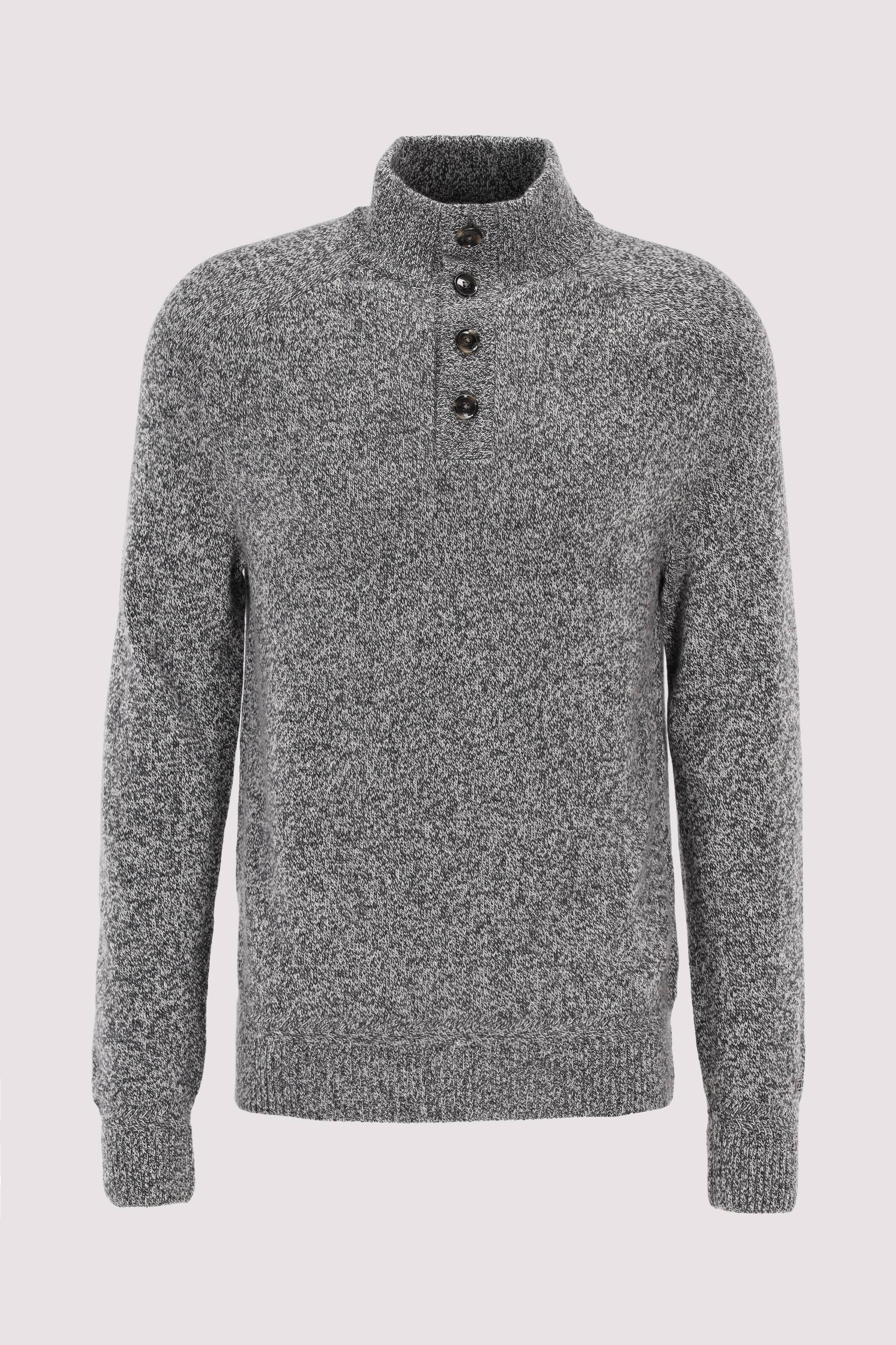 DC MOULINE BUTTON MOCK SWEATER
