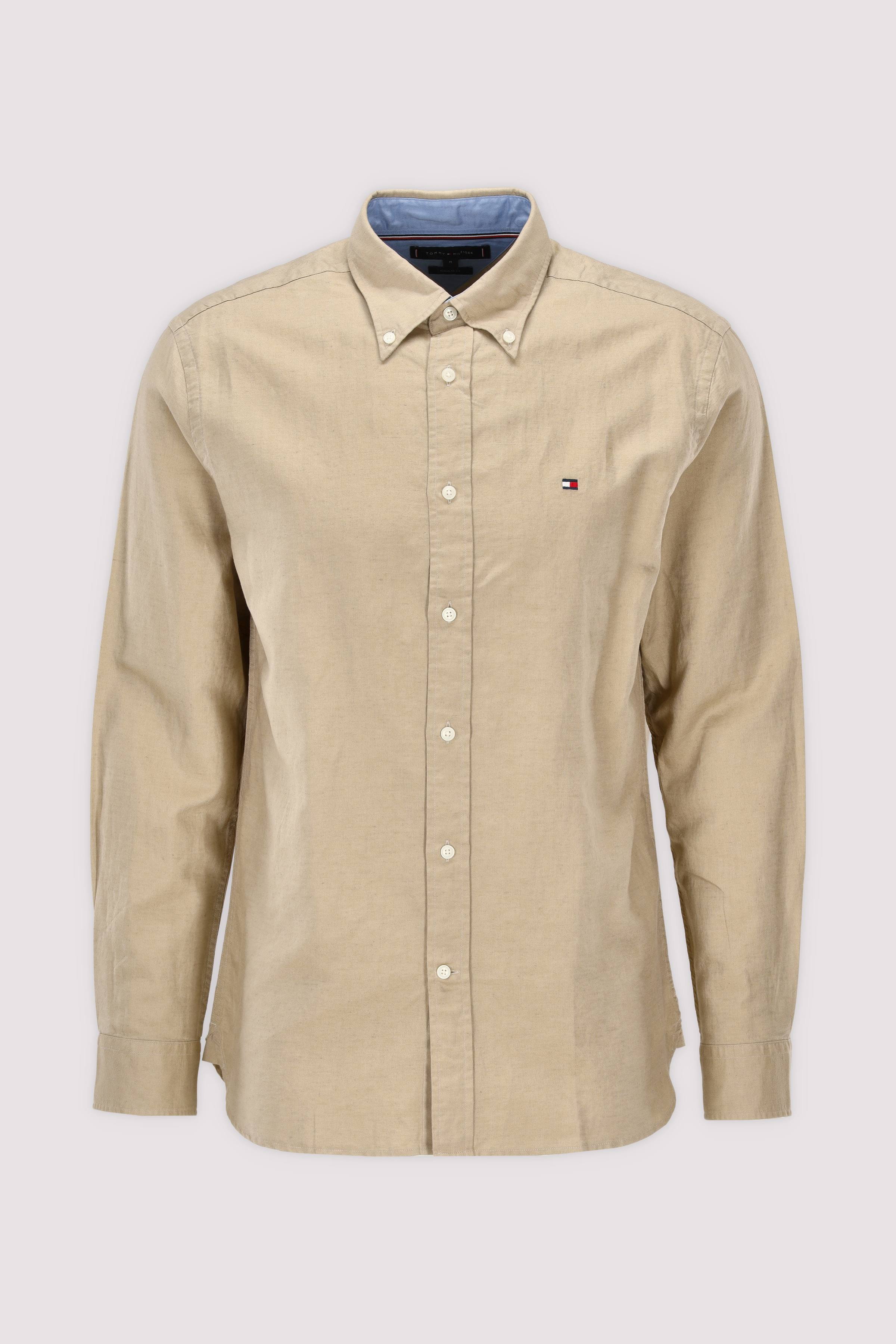 Tommy Hilfiger Leinenhemd Khaki