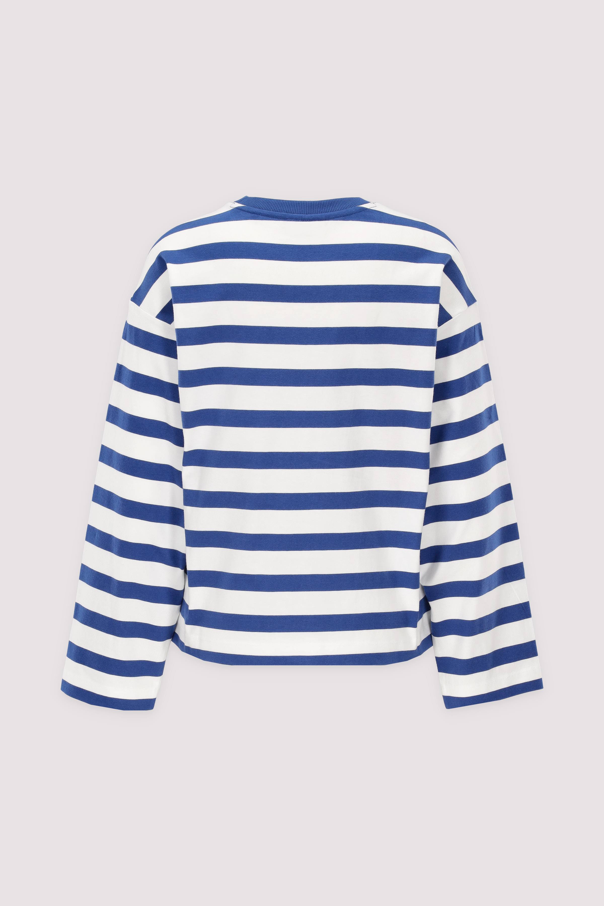 Marc O´Polo - T-Shirt, LSL, YD Stripes, Loos