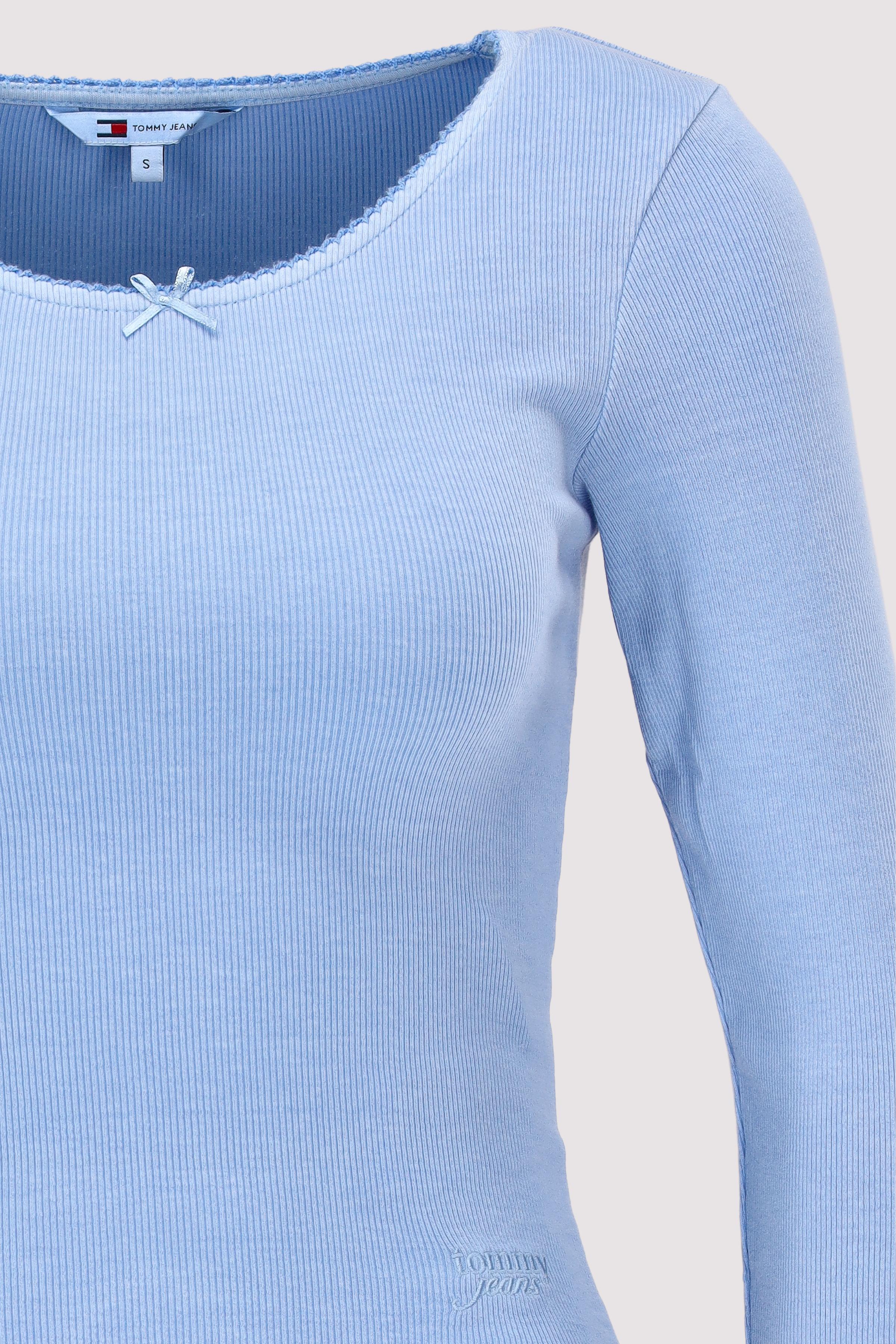 Tommy Jeans - TJW SLIM SCALLOP RIB LS
