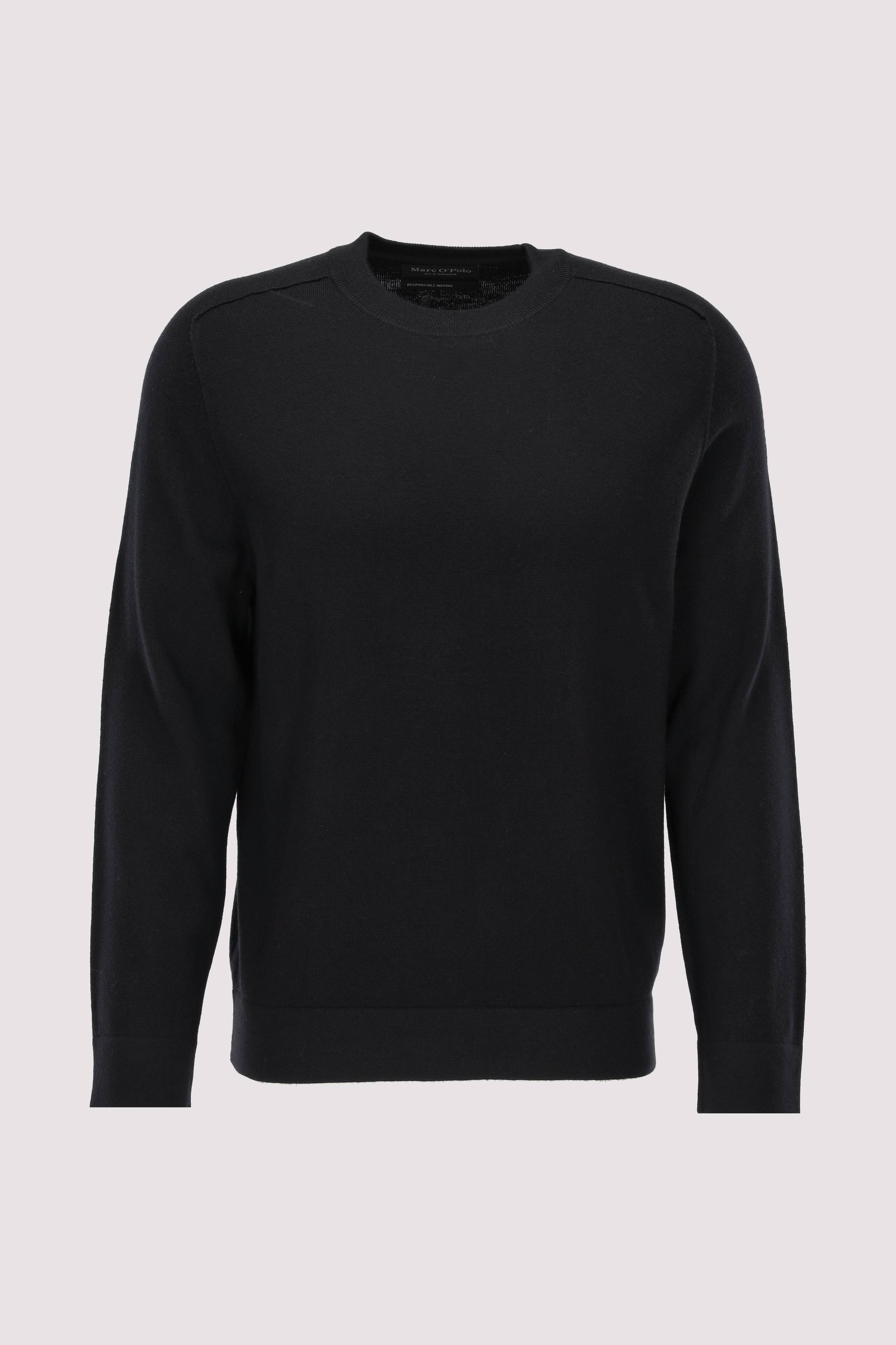 Crew Neck in pure merino with 