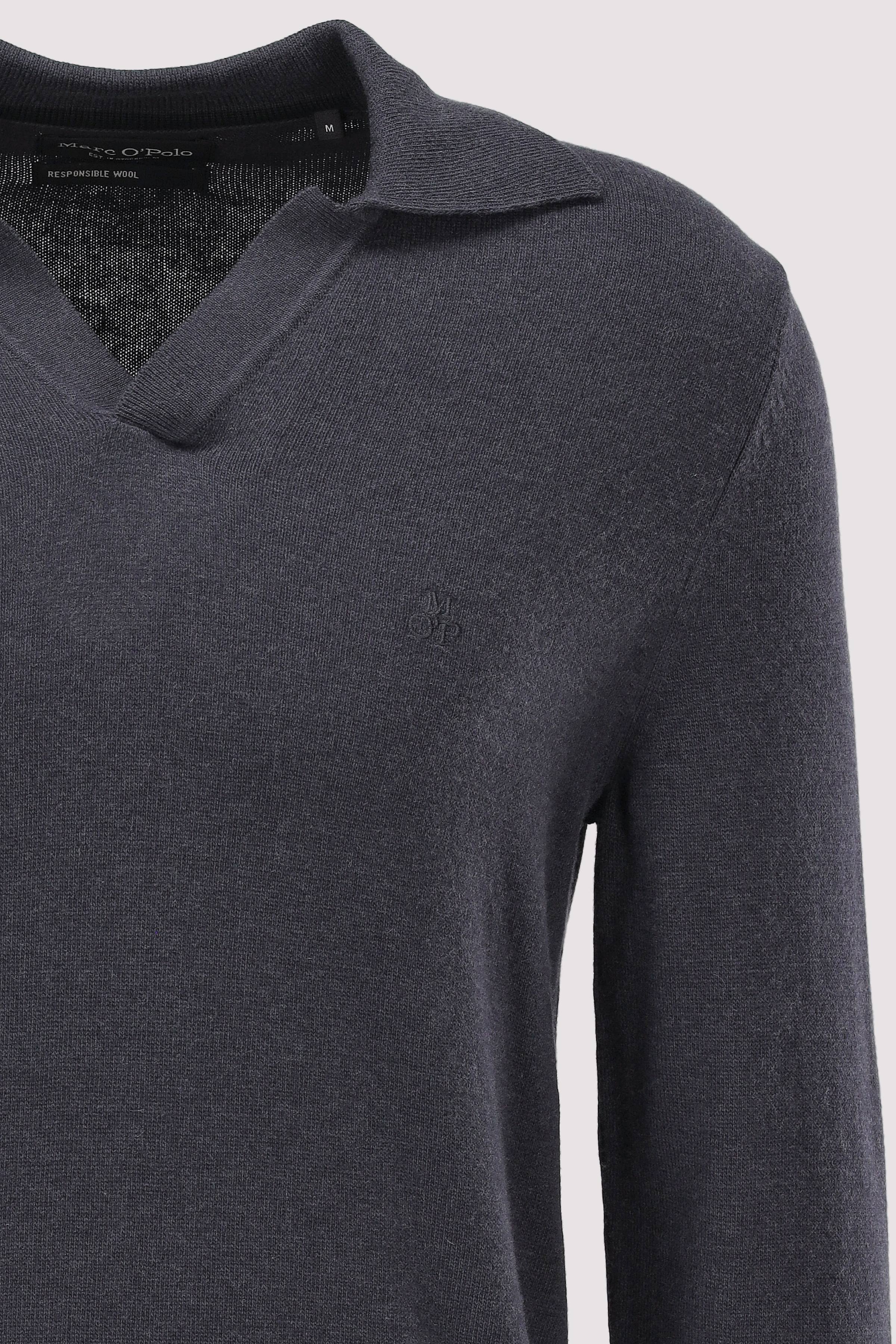 Marc O´Polo International - Sweater LS with open Polo Coll