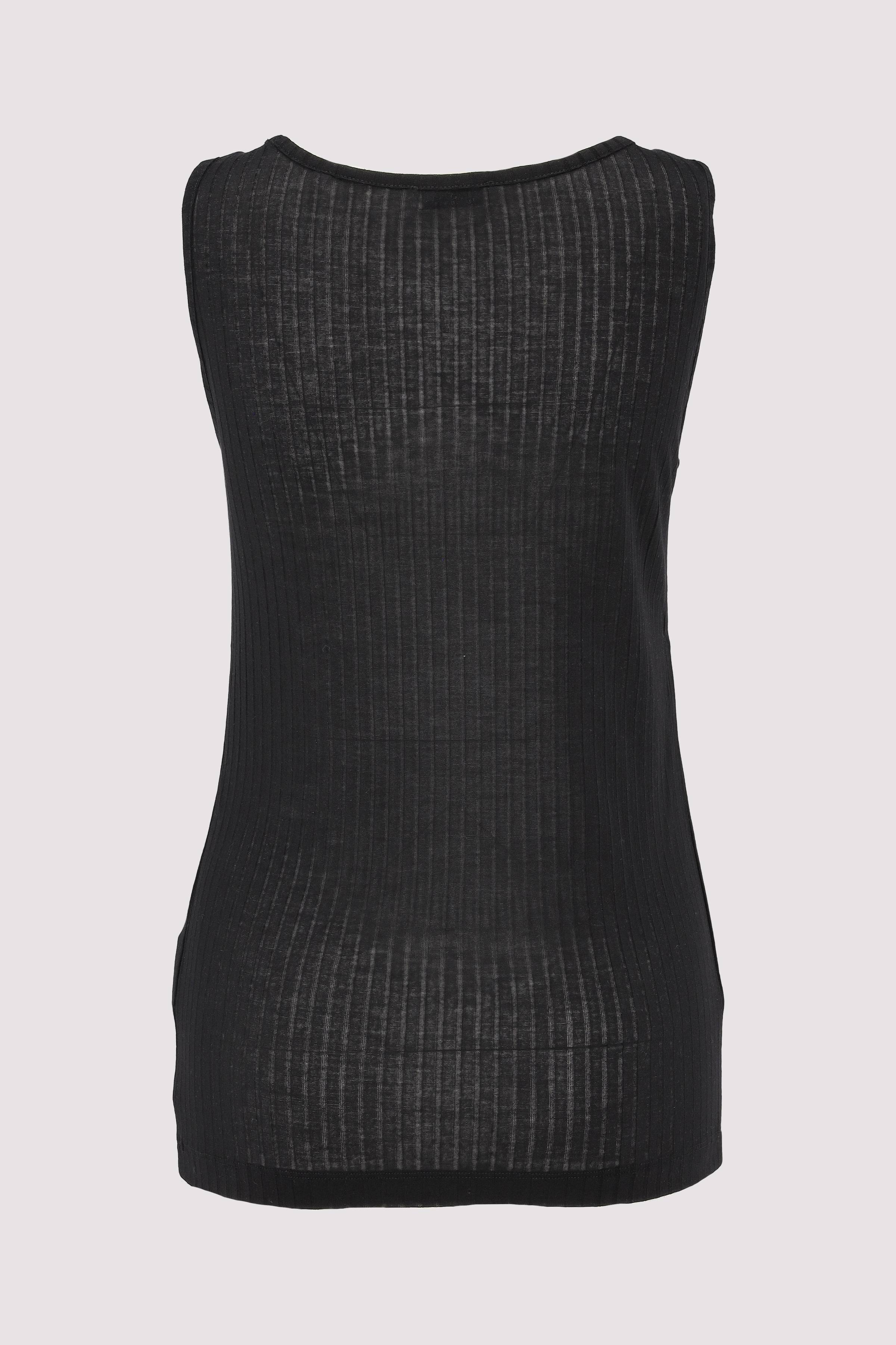 Top, round neck rib