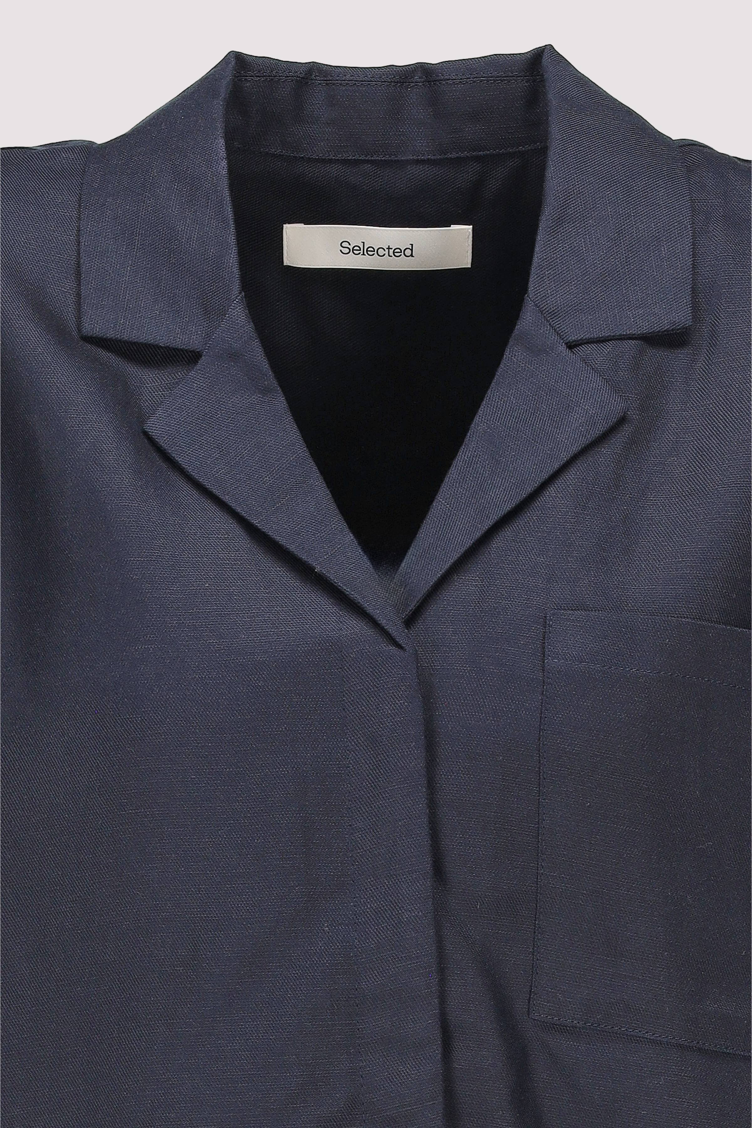 Selected - SLWLYRA 2/4 BOXY LINEN BLEND S