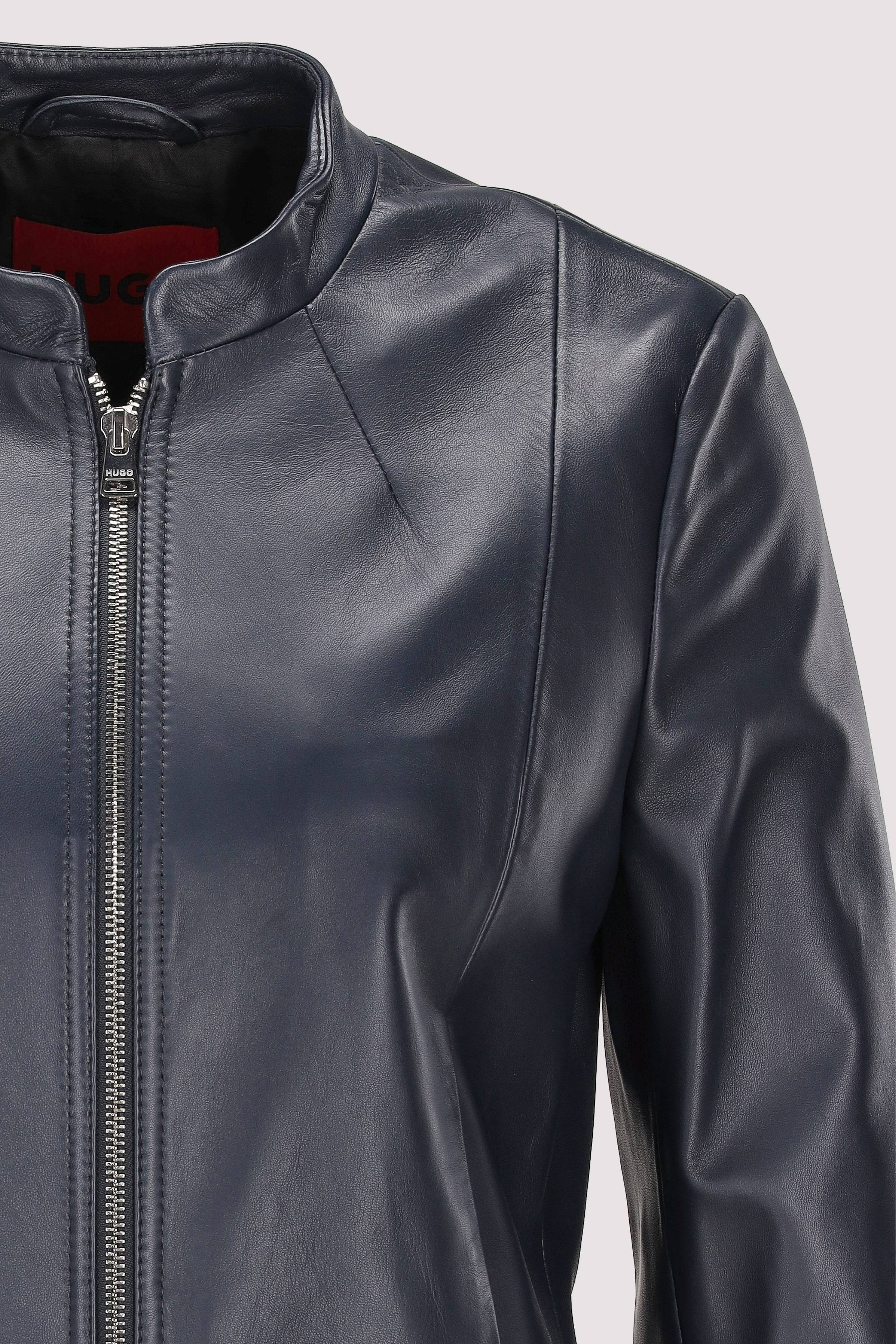 HUGO - HUGO Lederjacke Damen in Blau