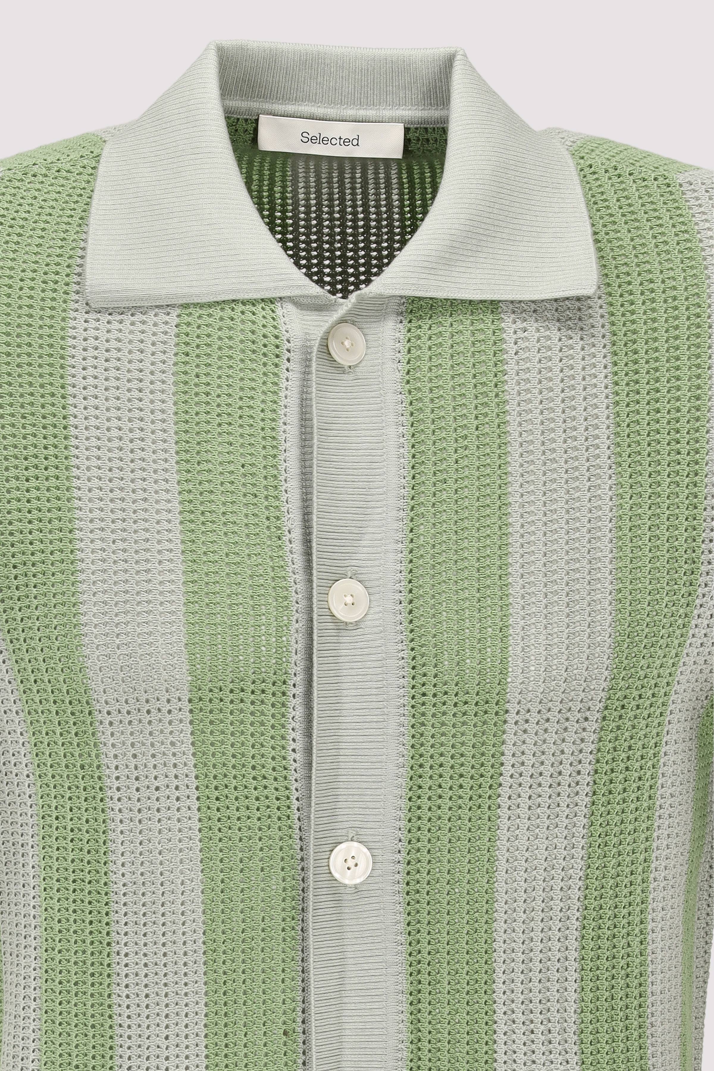 Selected - SLHSHANE SS OPEN STRUC POLO CA