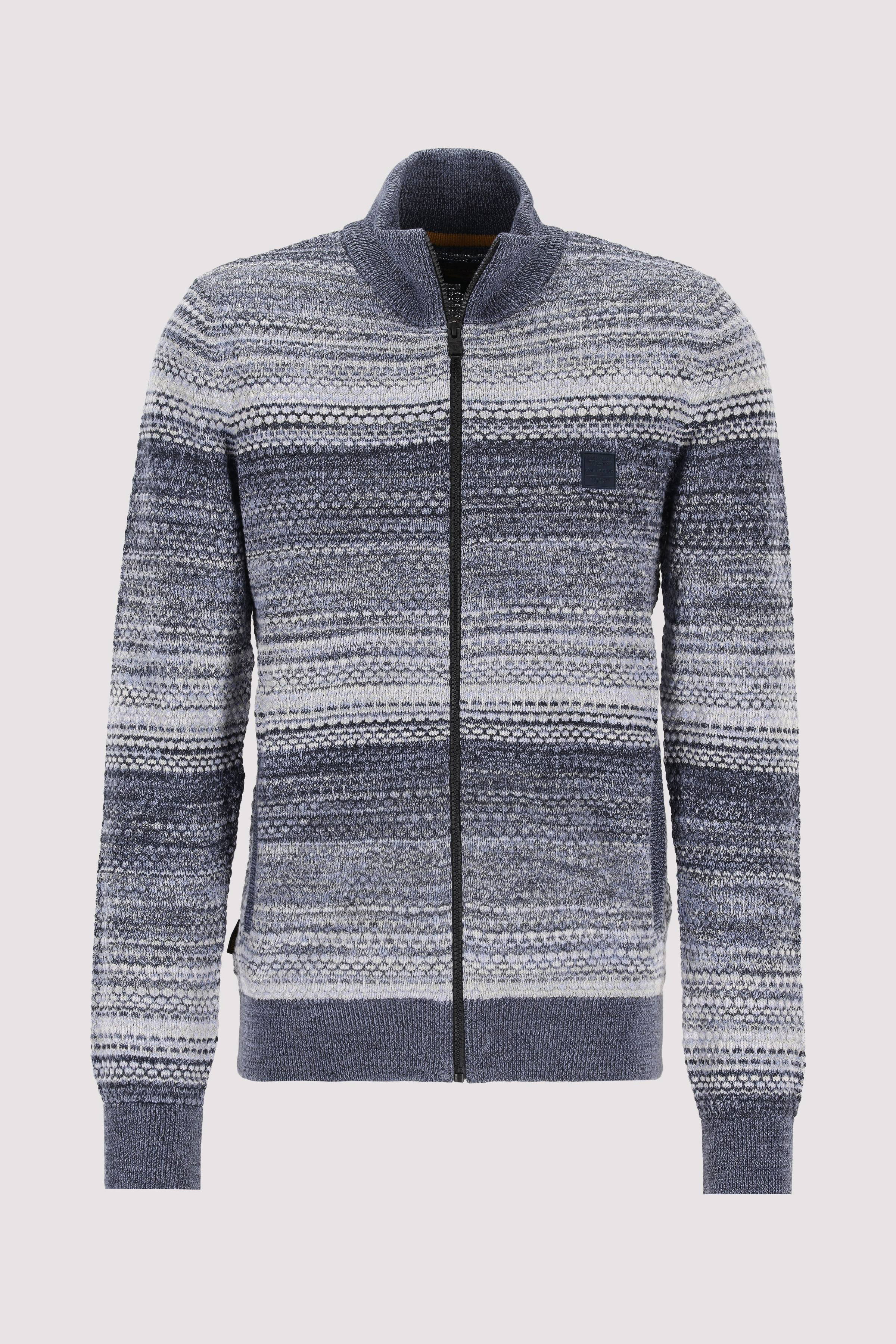 Zip jacket cotton mouline