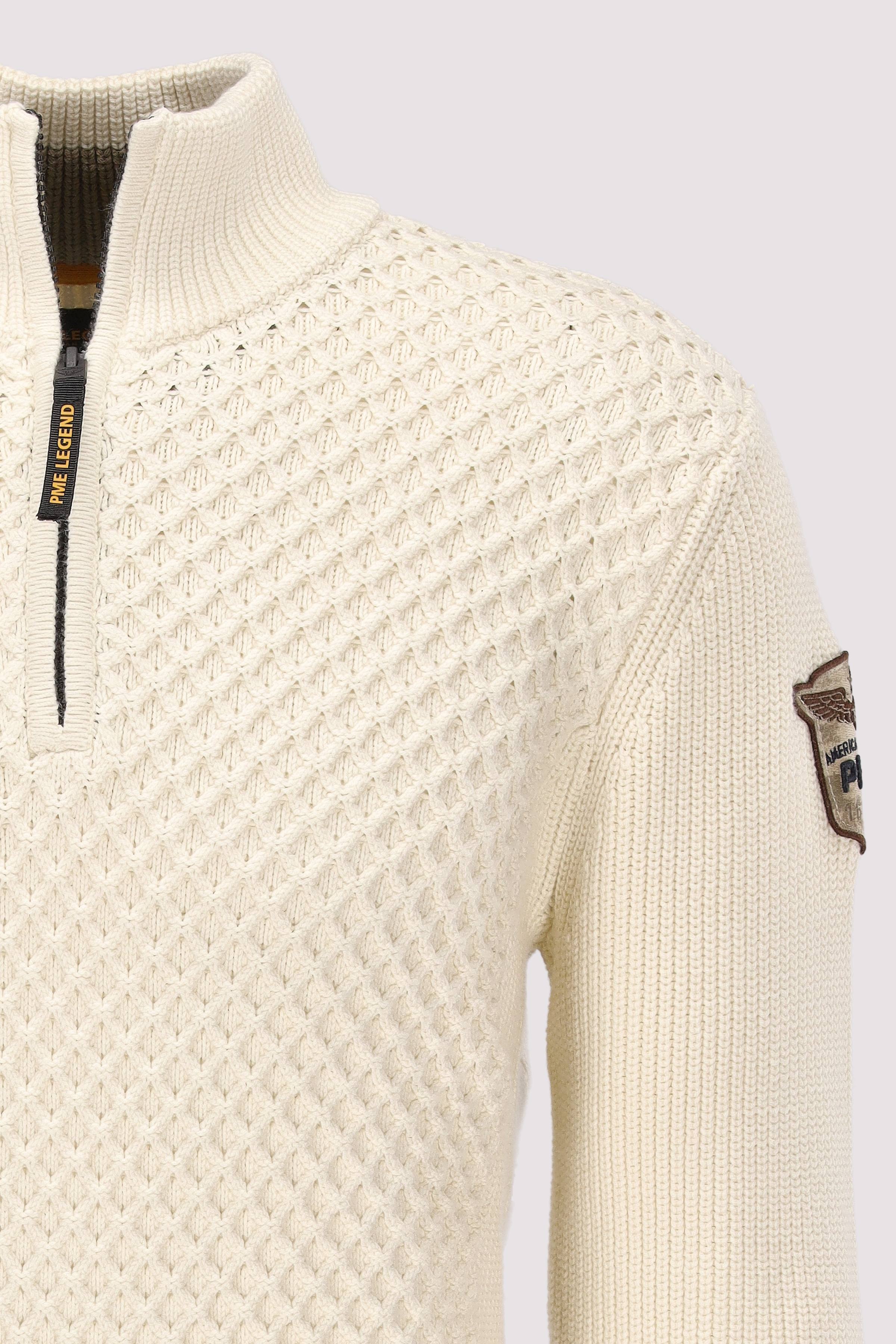 PME Legend - Half zip collar cotton mix yar