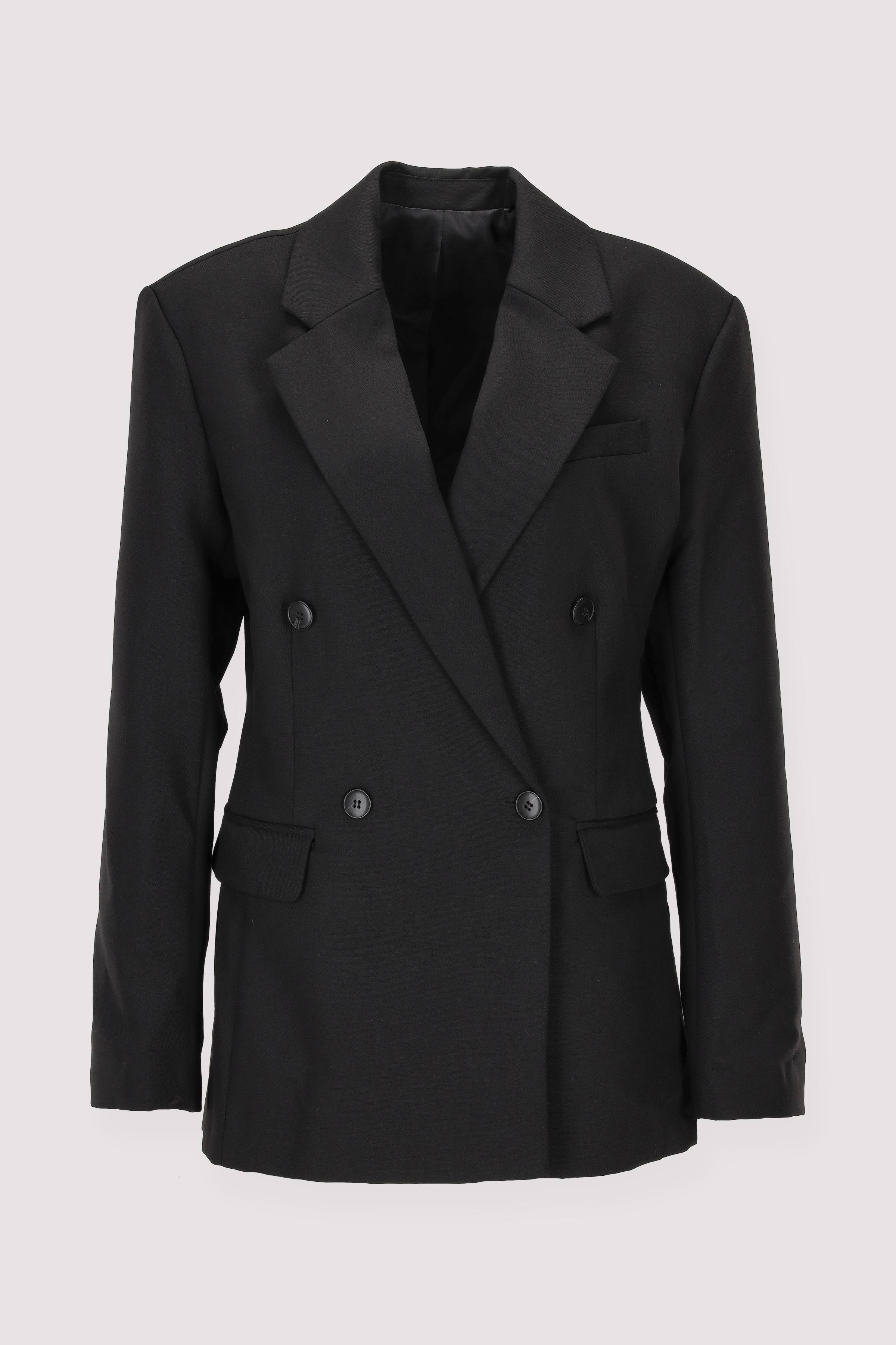 Langer Blazer für Damen in Schwarz