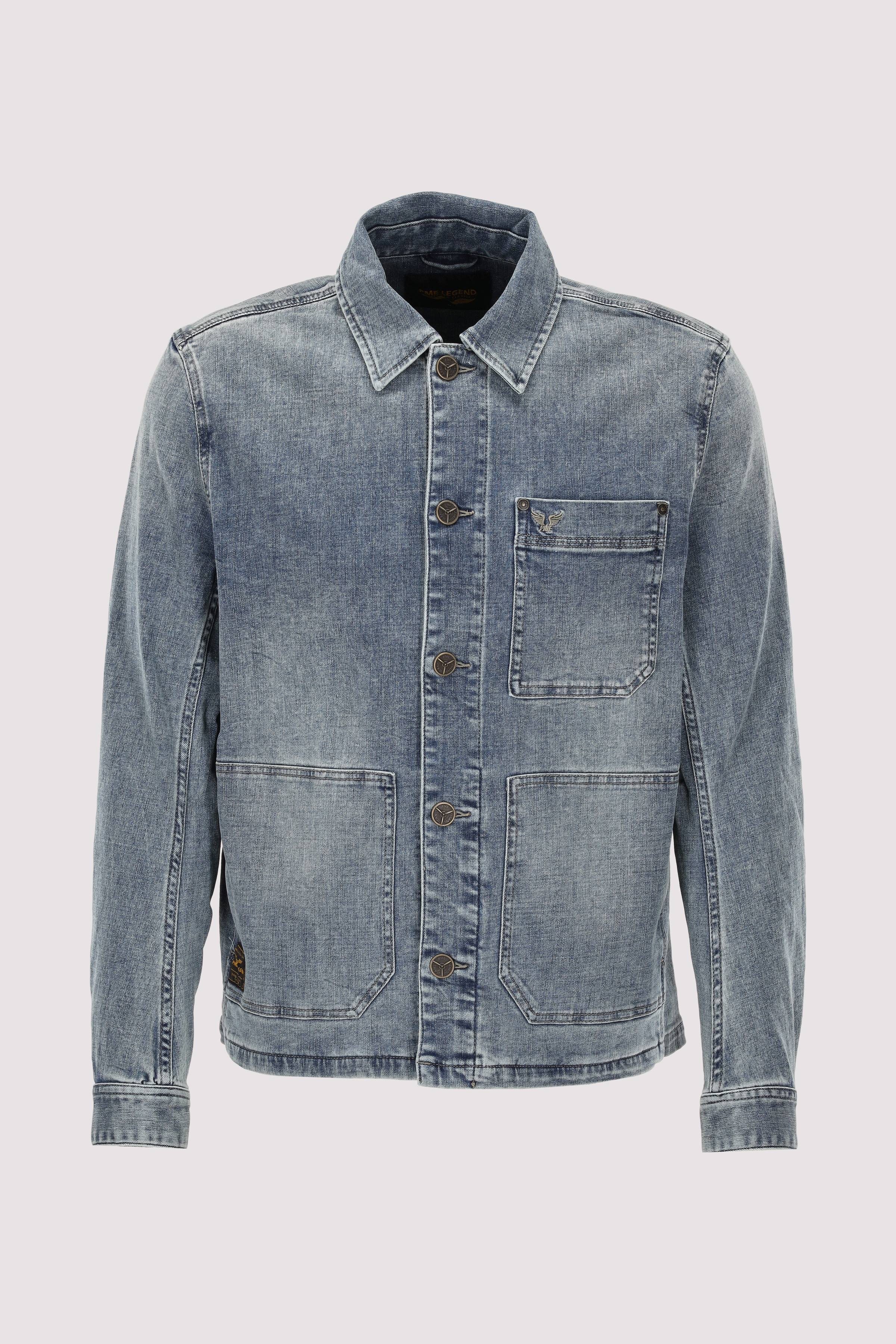 DENIM JACKET CROSS HATCH BLUE