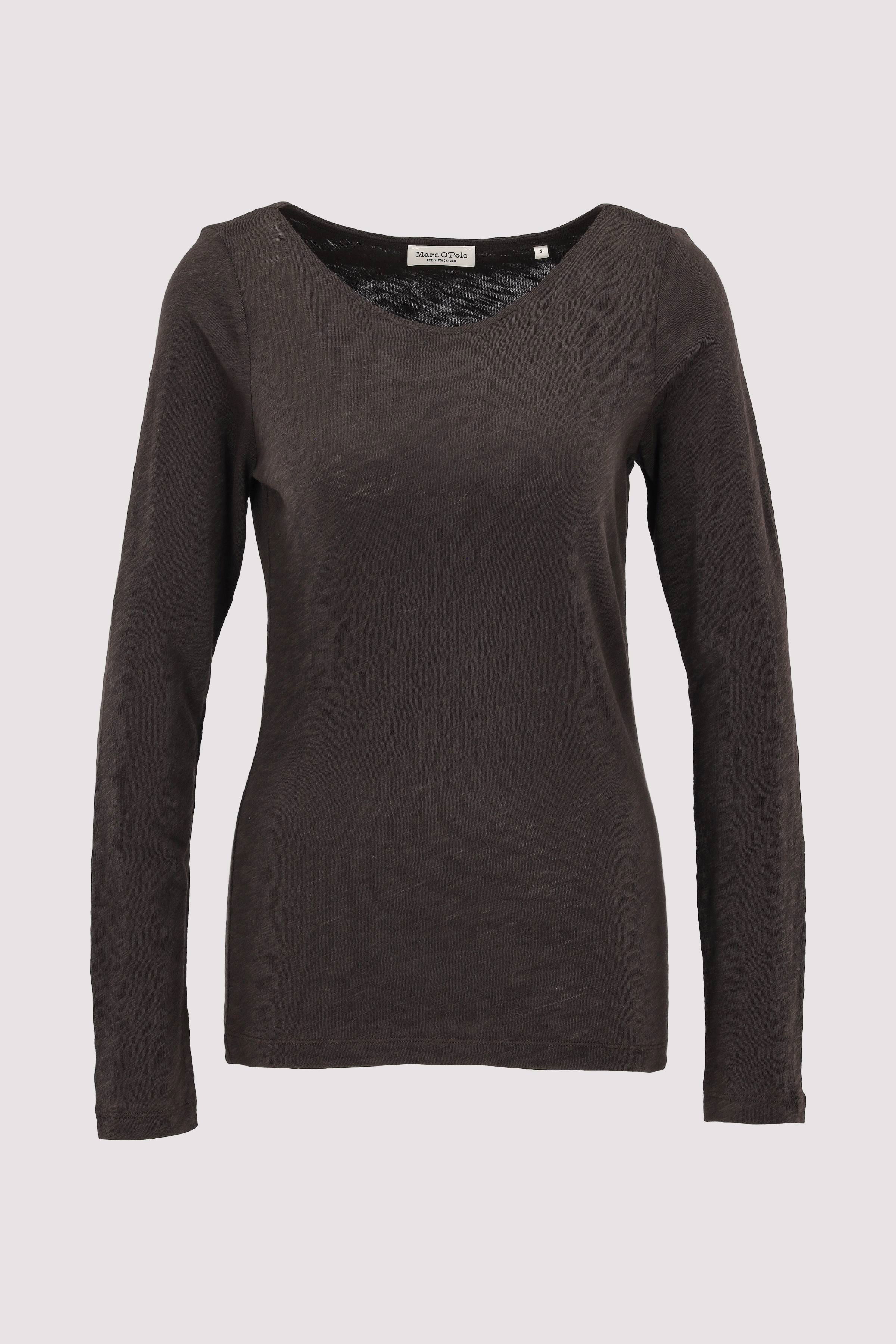 T-shirt, long sleeve, boat nec