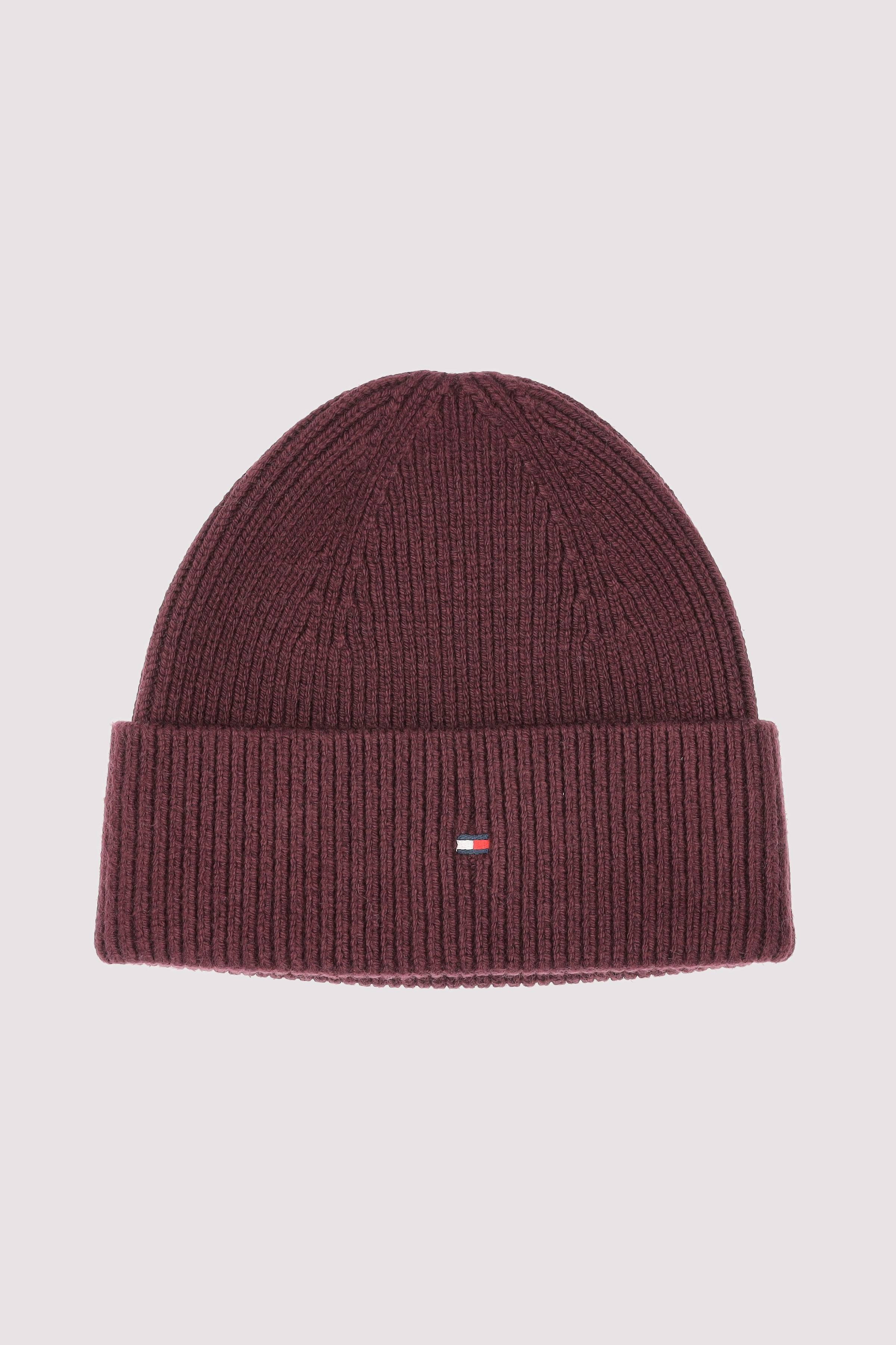 Tommy Hilfiger rote Damenmütze, Bio-Mix