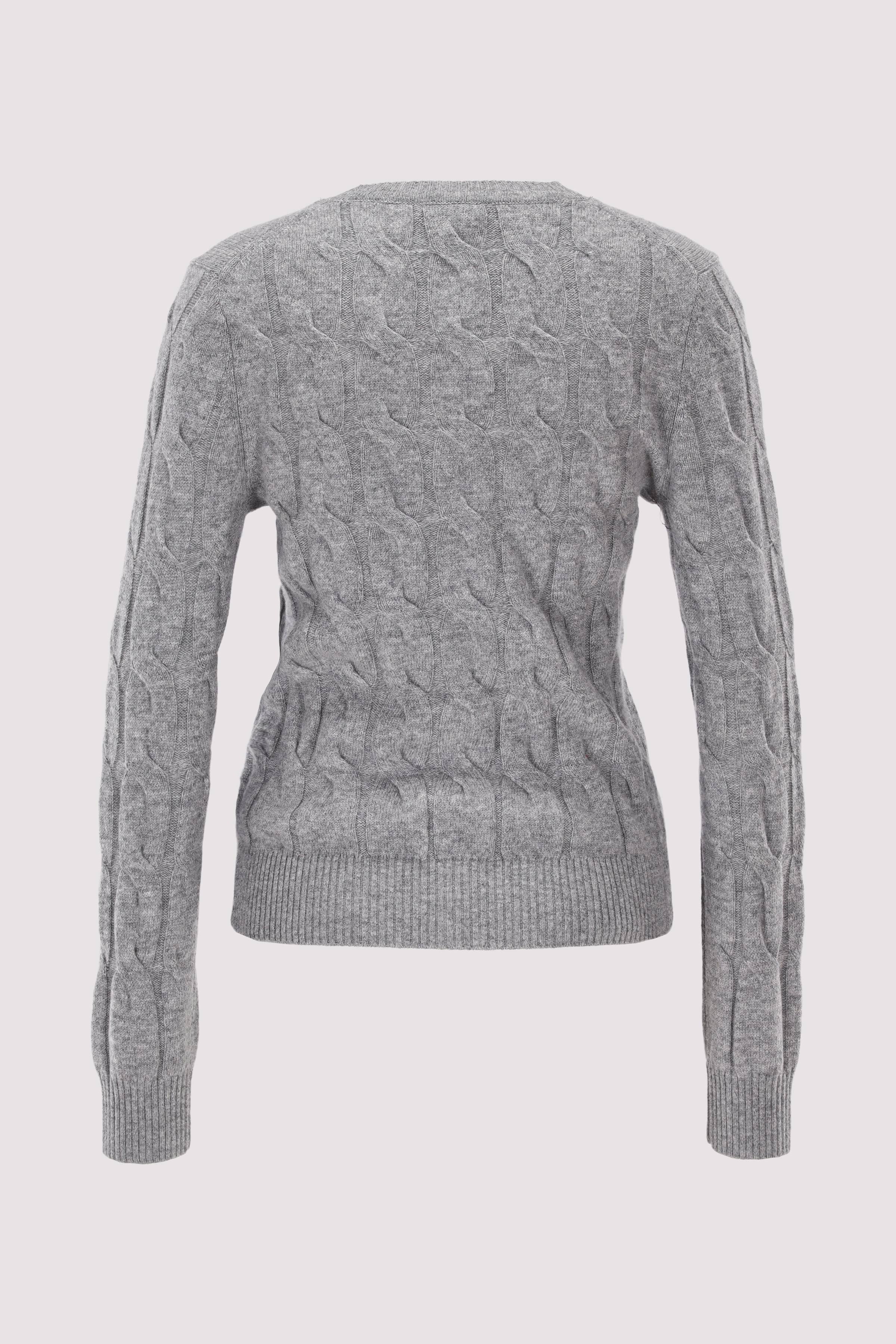 SOFT WOOL CABLE C-NK LS CARDIG