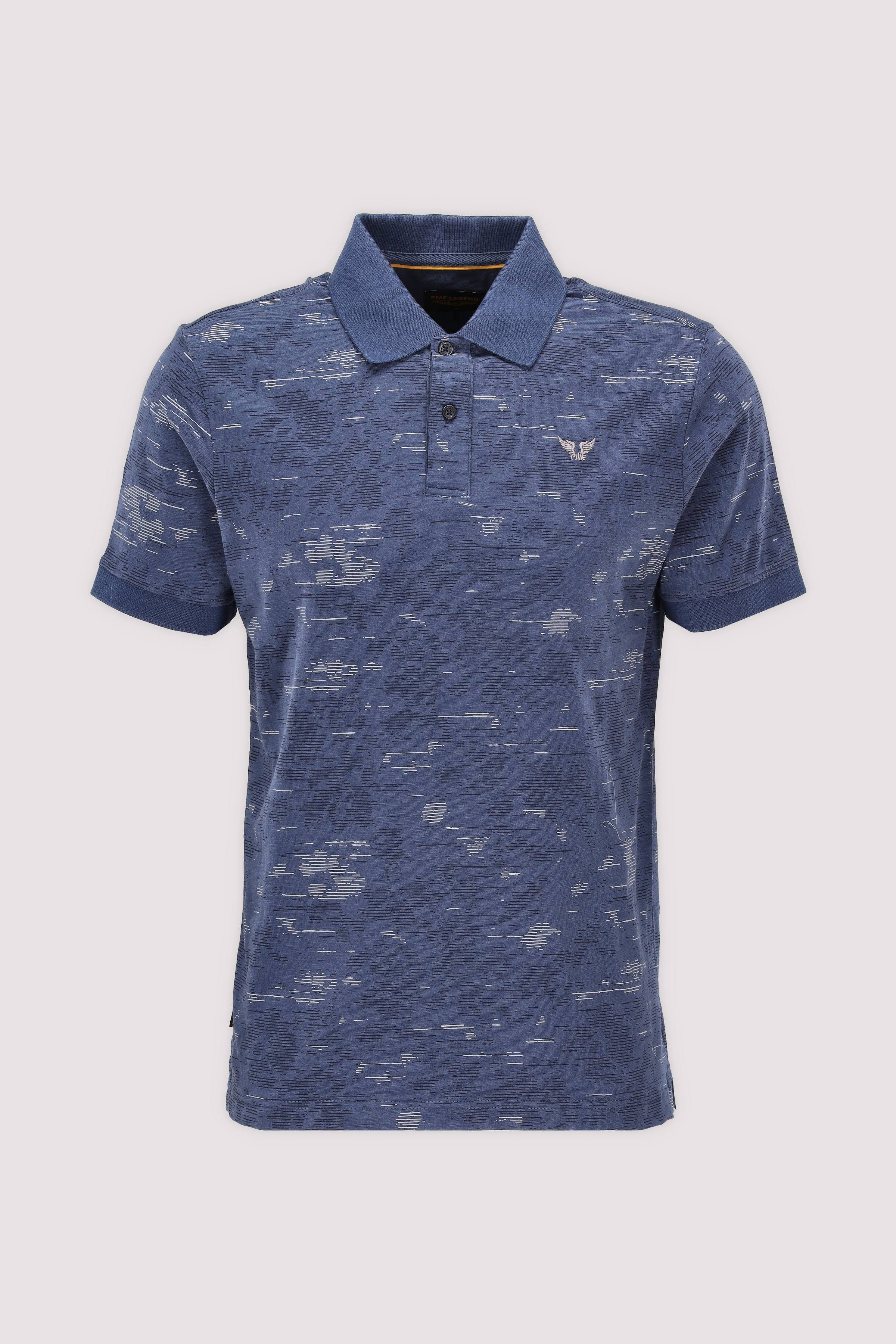 Short sleeve polo slub jersey