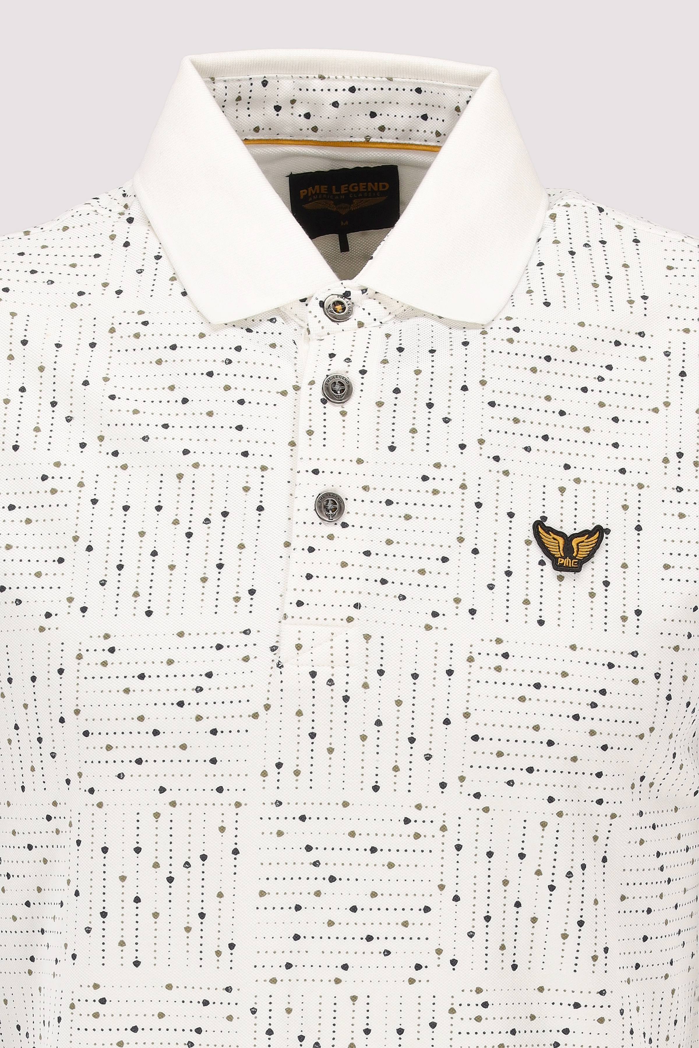 PME Legend - Weißes Baumwoll-Poloshirt für Herren