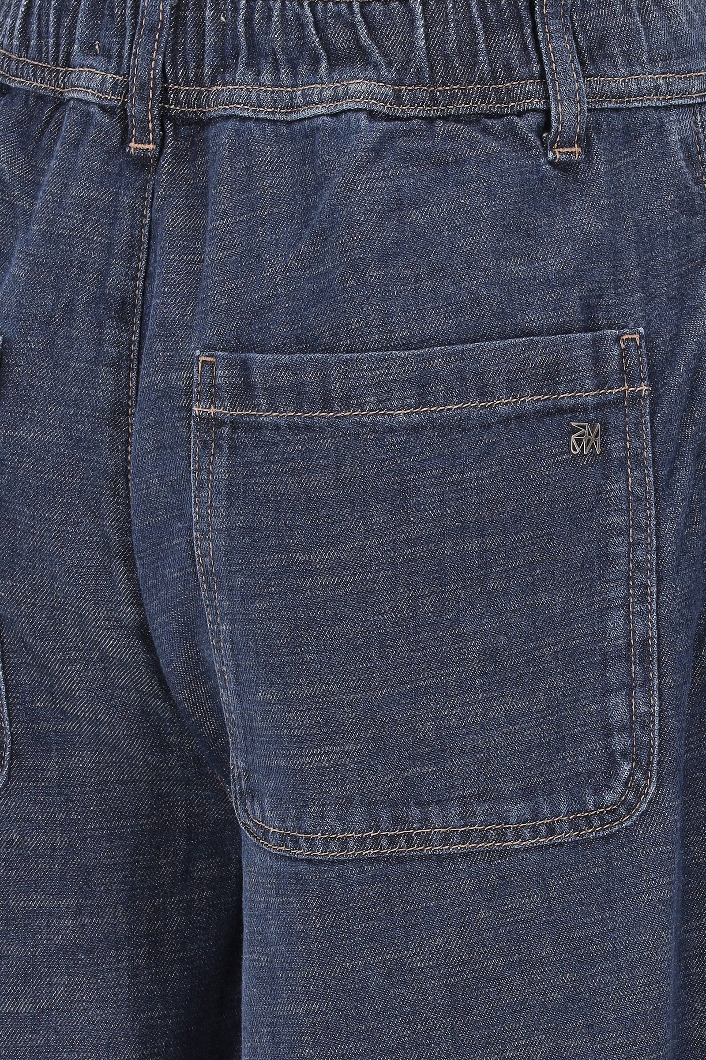 MosMosh - MosMosh Wide-Leg-Jeans Dunkelblau