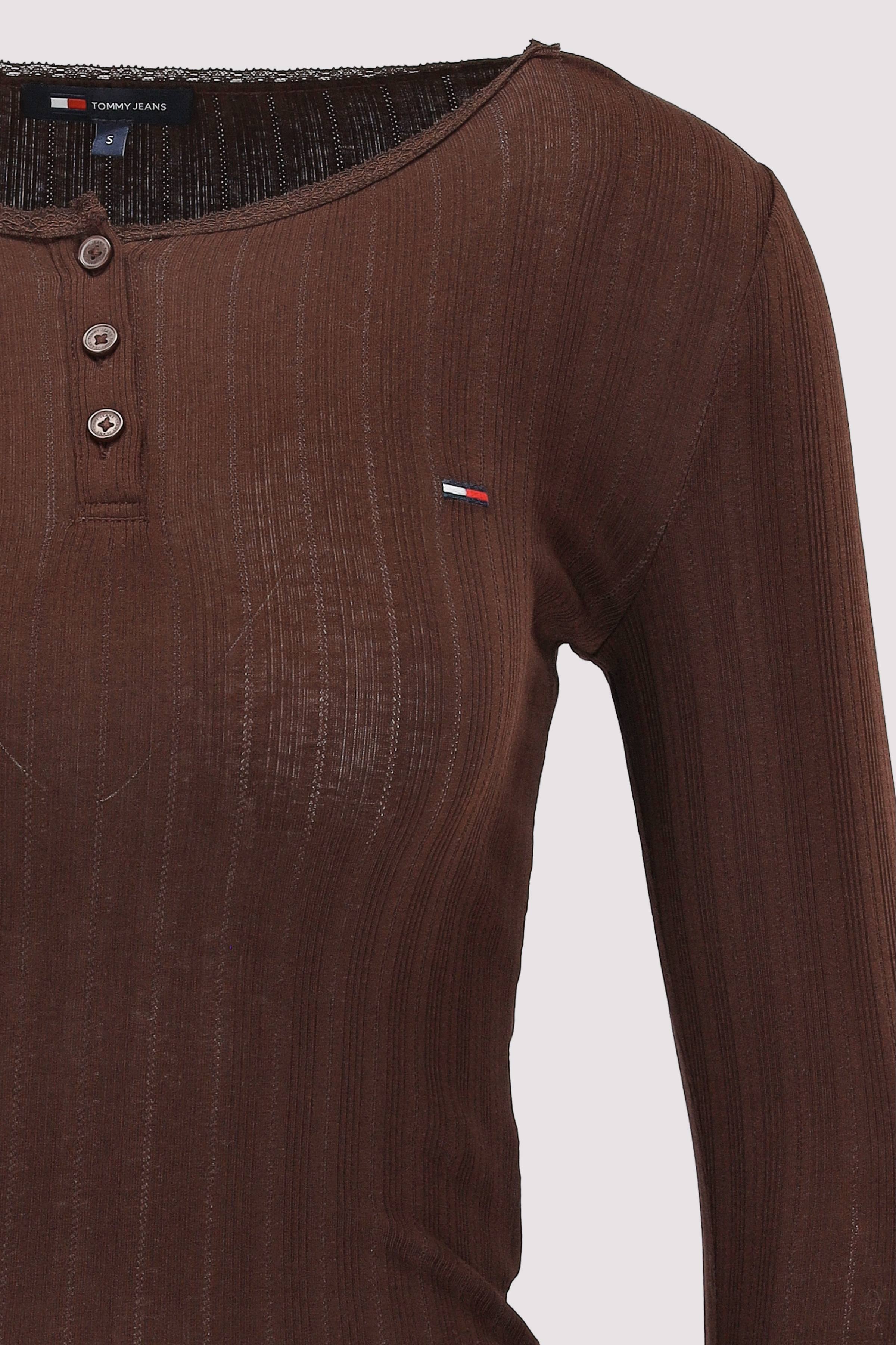 Tommy Jeans - TJW SLIM SH IRREGULAR RIB LS