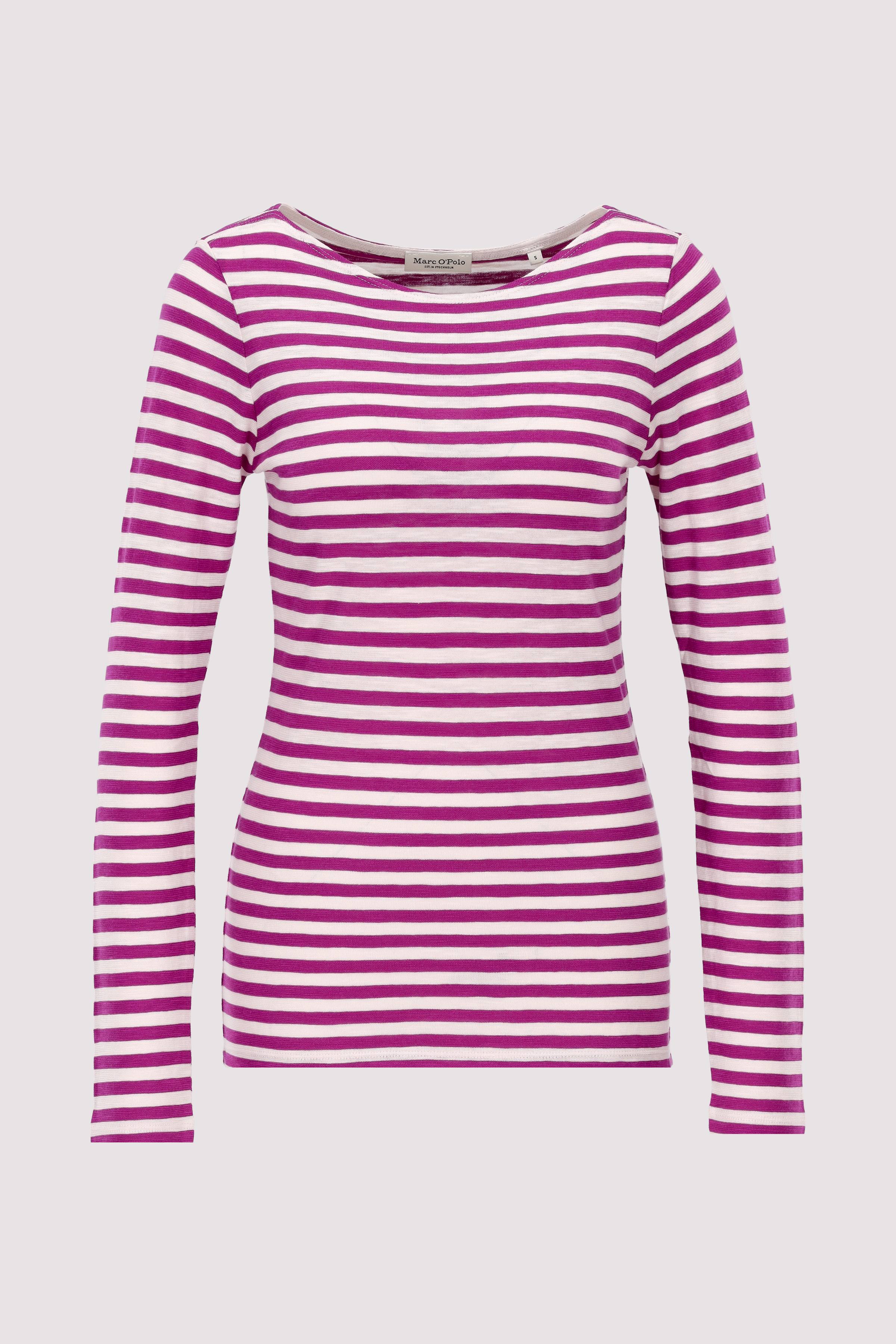 T-shirt, long sleeve, boat nec