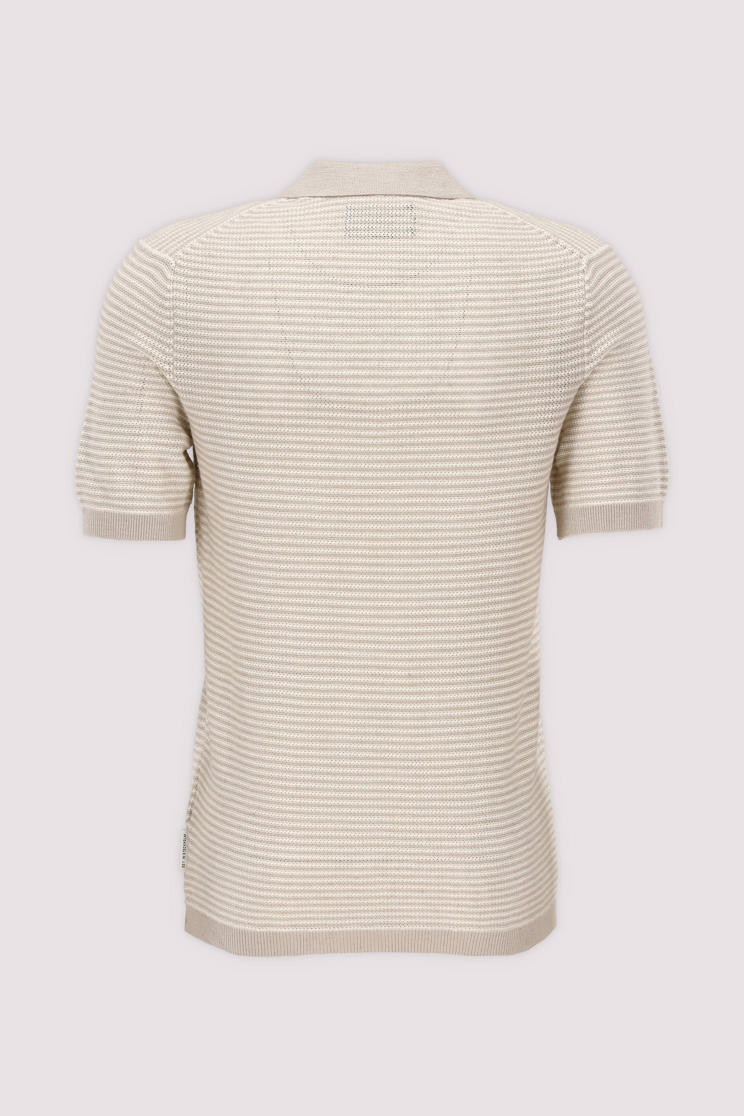 Marc O'Polo Poloshirt Grau Leinenmix