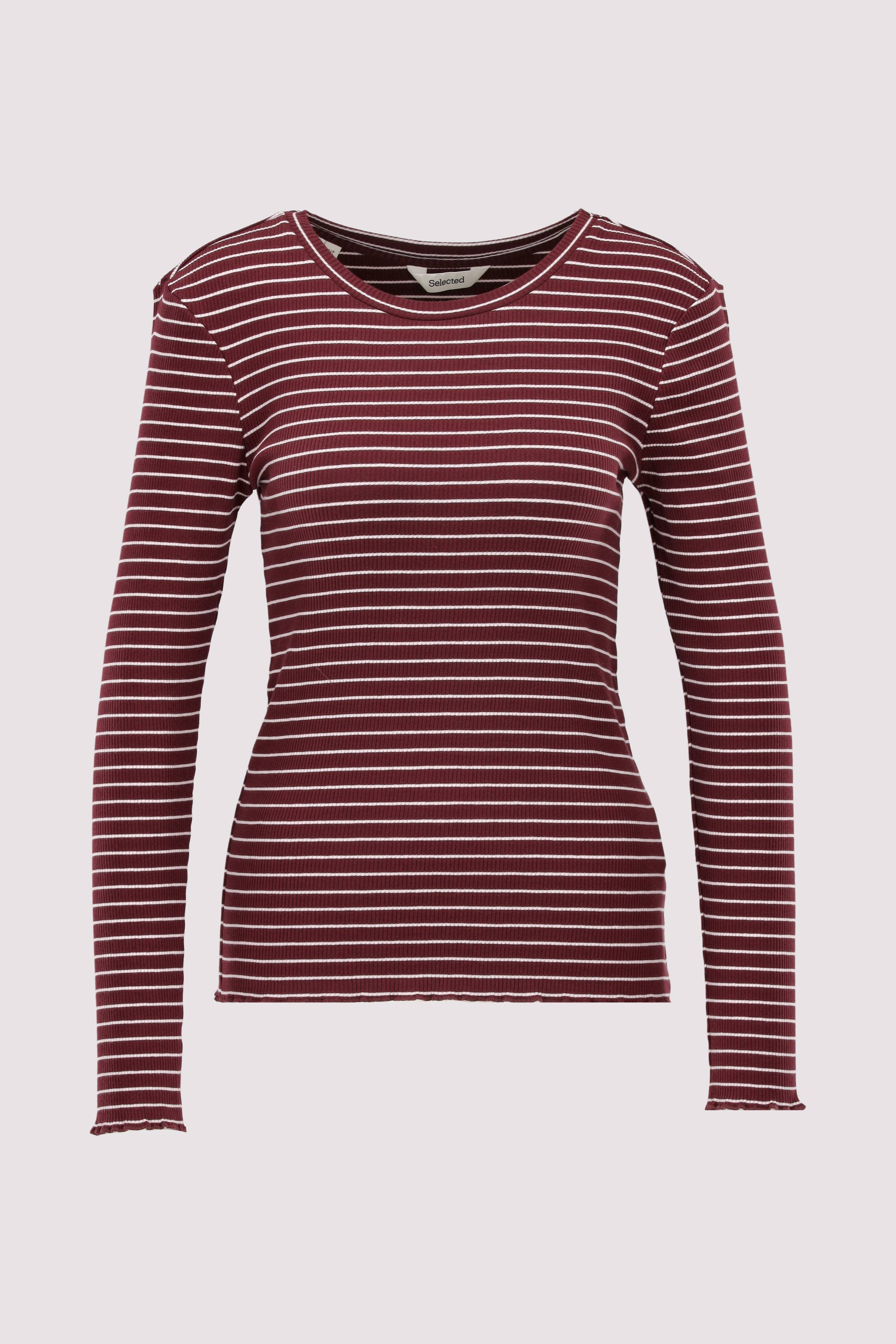 SLFANNA LS CREW NECK TEE STR N