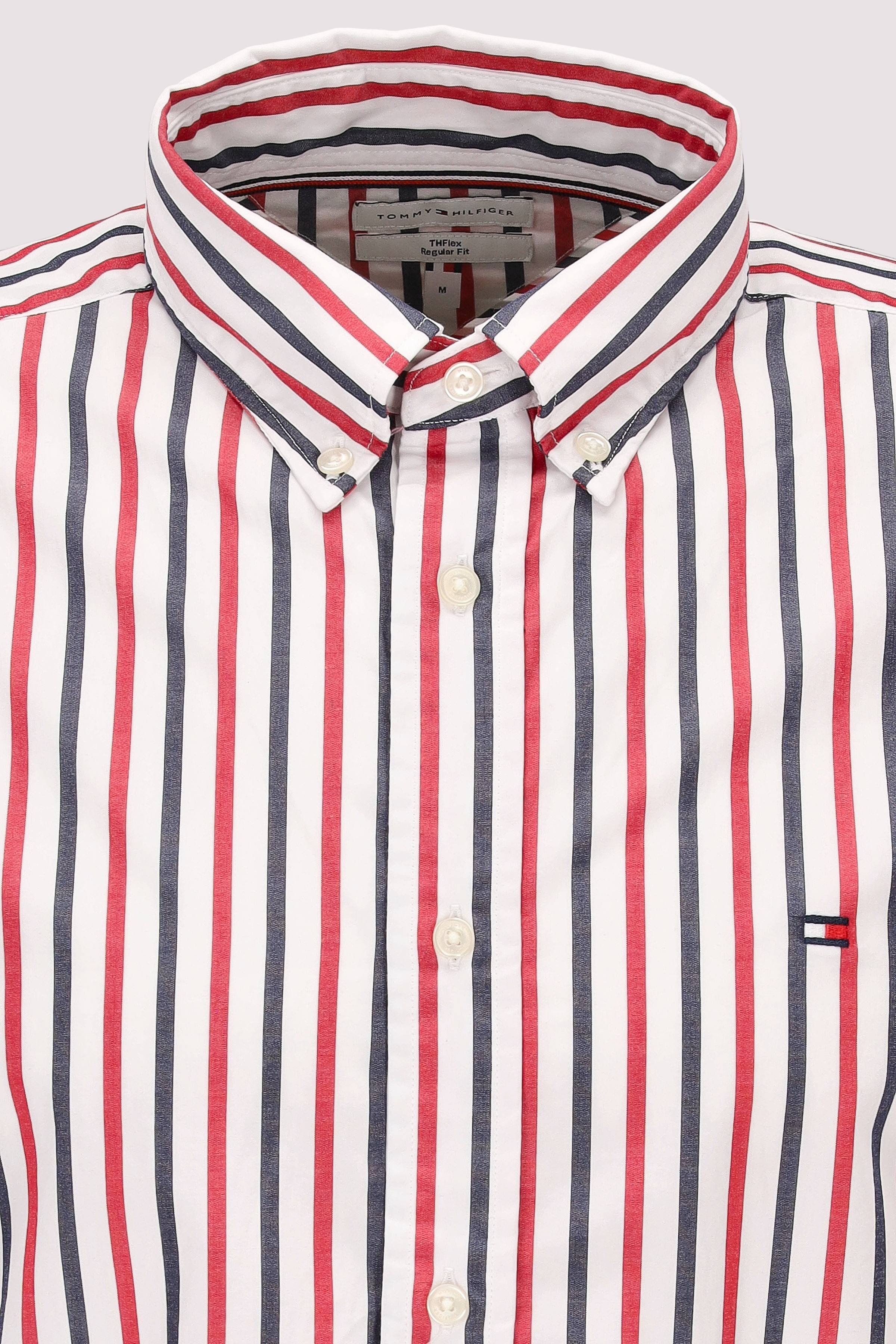 Tommy Hilfiger - FLEX POPLIN SEASONAL STRIPE SH