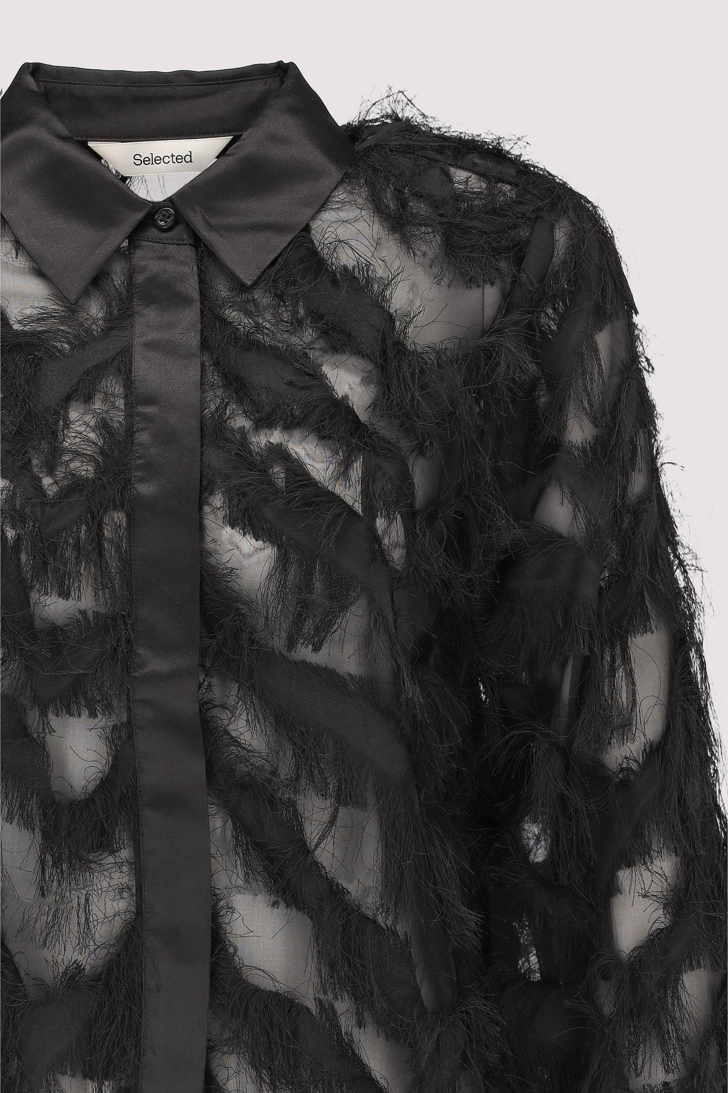 Selected - SLFMYLINE LS FLUFFY CROPPED SH Selected - SLFMYLINE LS FLUFFY CROPPED SH