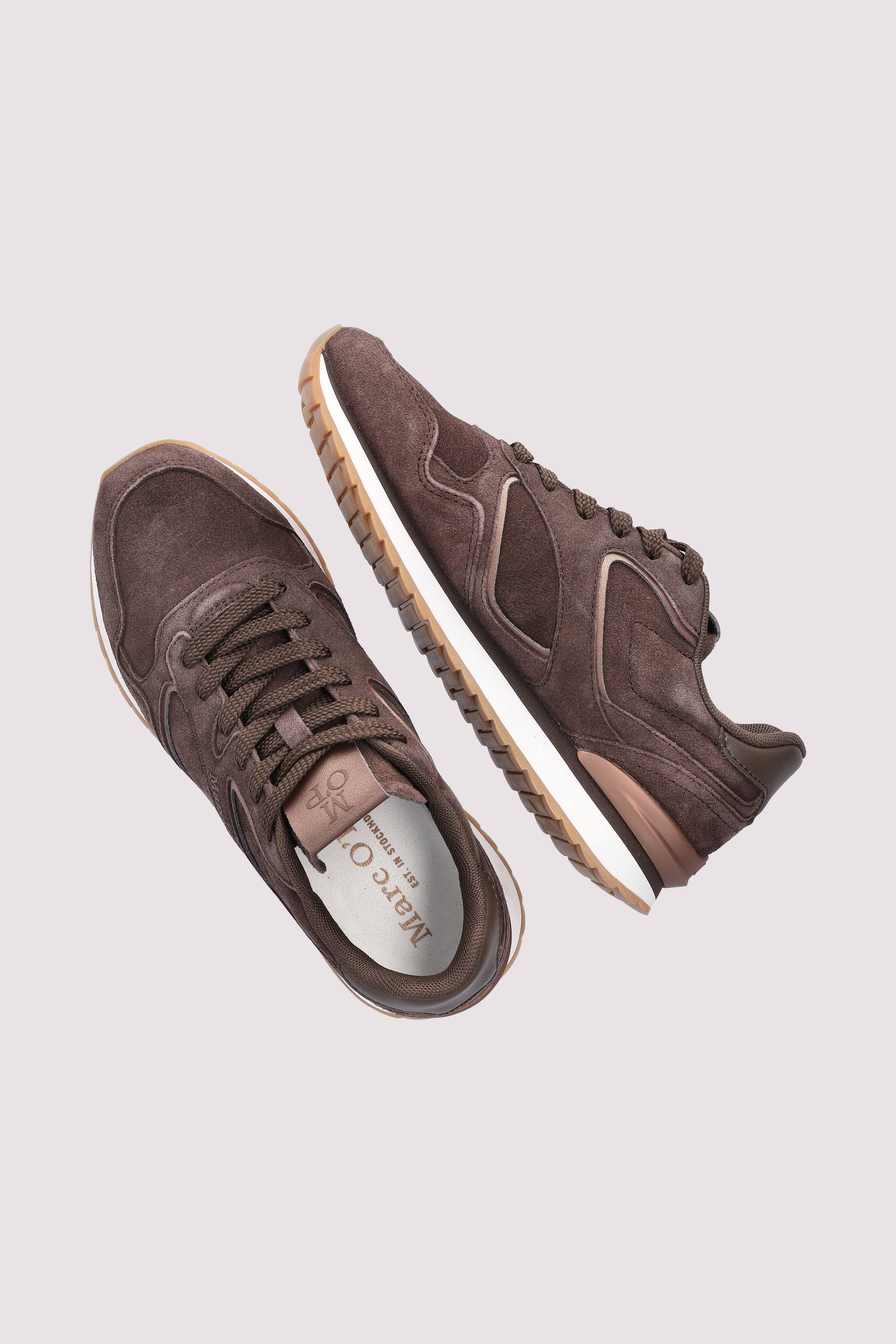 Marc O Polo Schuhe - Marc O'Polo Sneaker aus Leder, Braun.