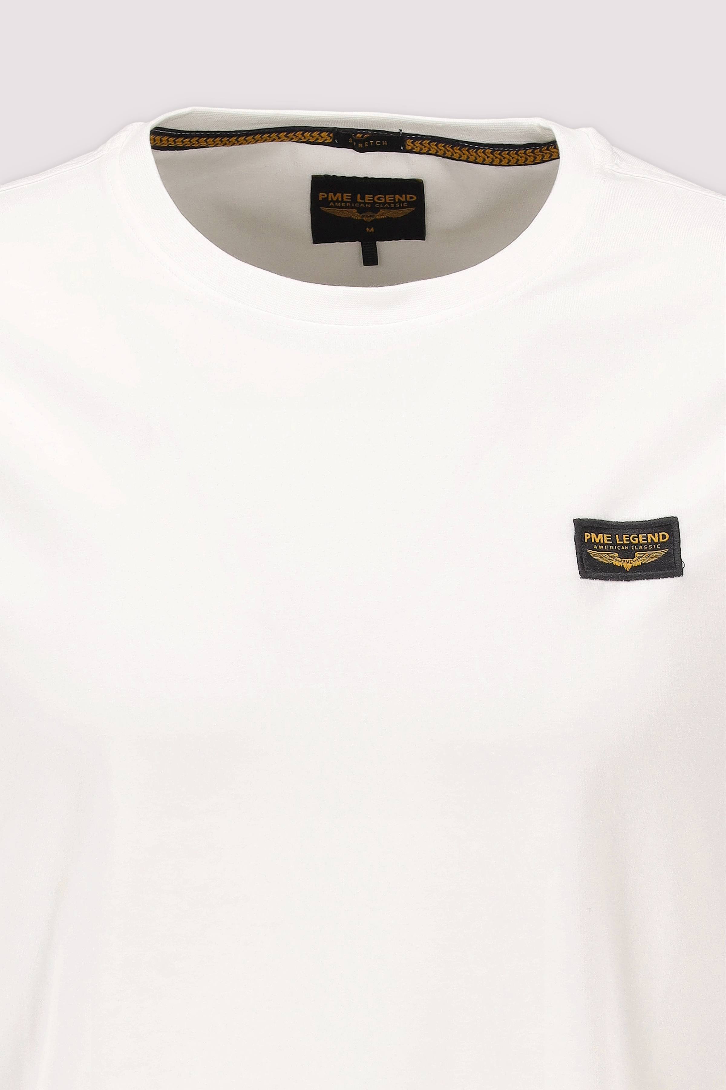 PME Legend - PME Legend Kurzarm-T-Shirt weiß Stretch