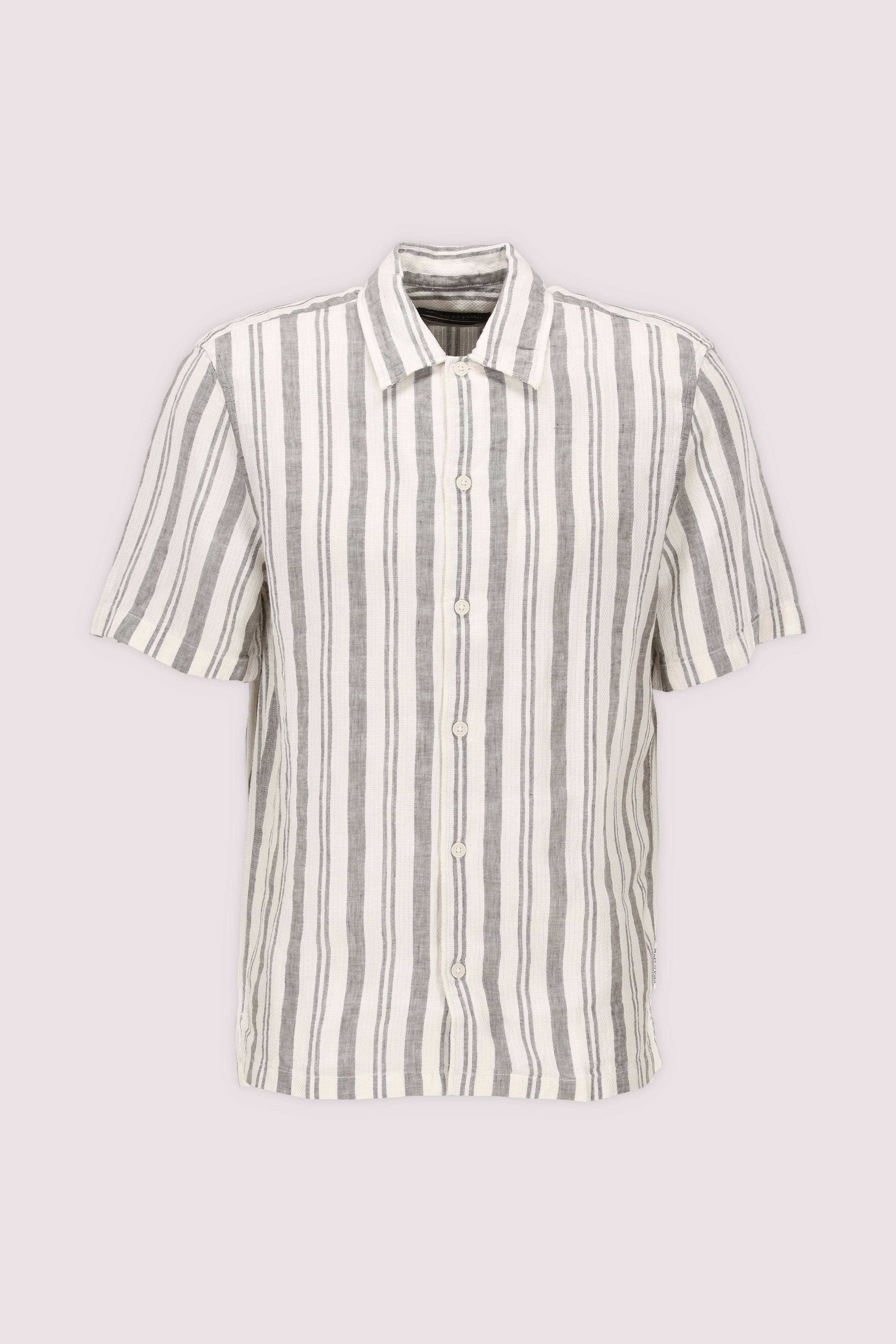 Marc O'Polo Hemd Grau Leinenmix