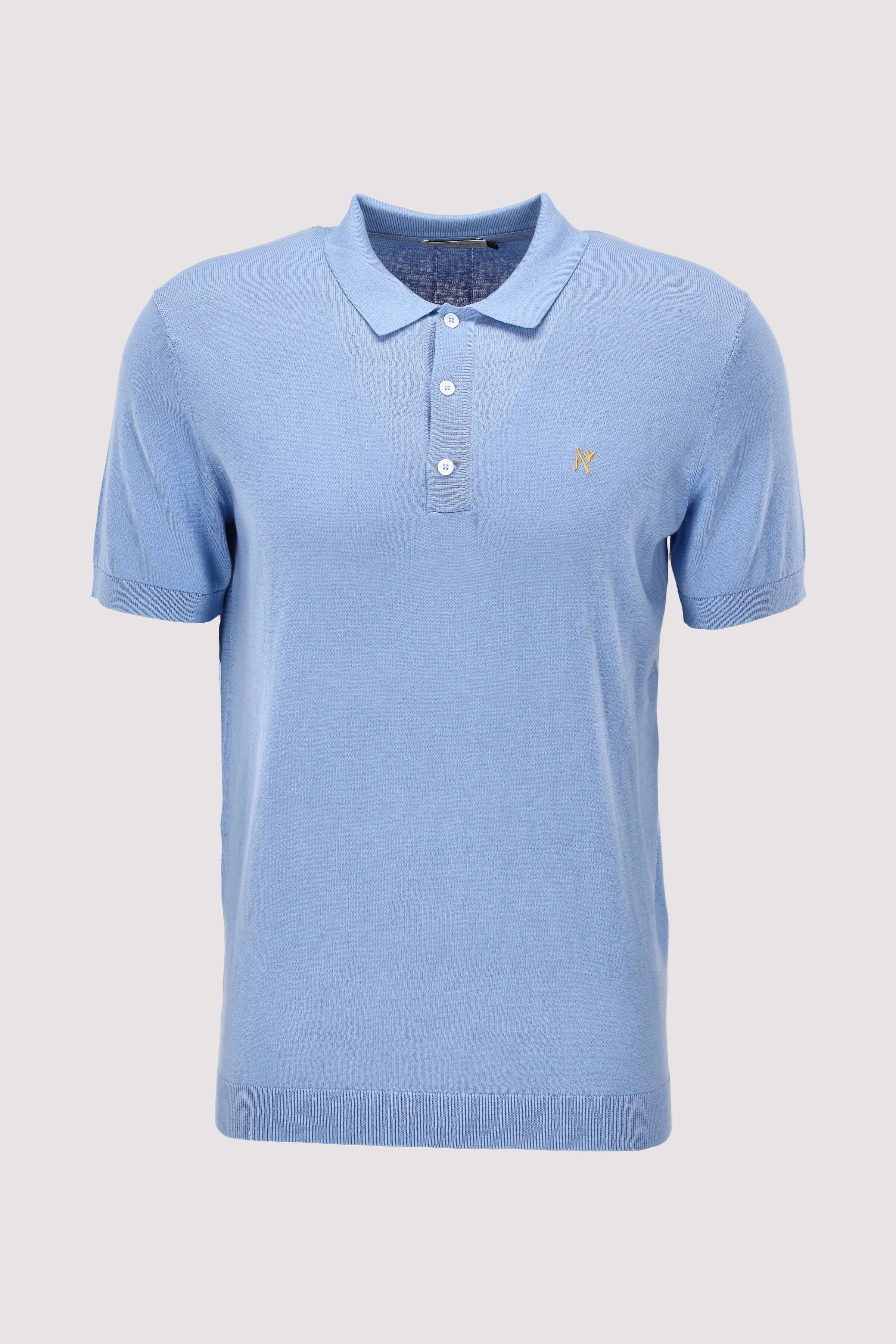 knitted silk polo