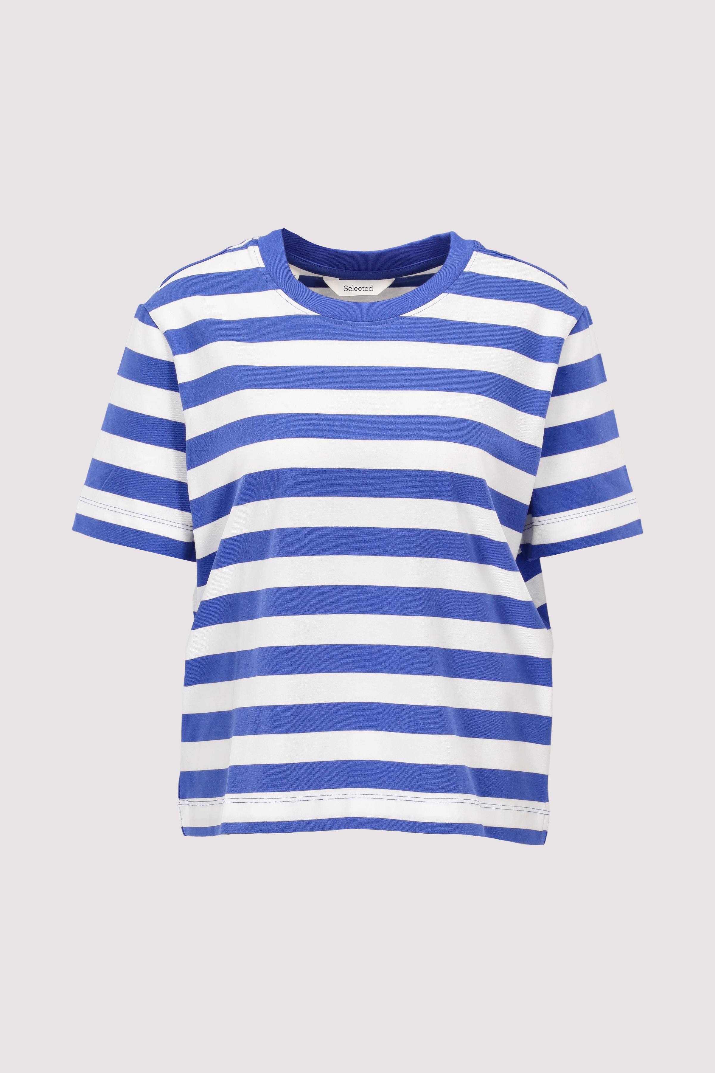 Selected - SLFESSENTIAL SS STRIPED BOXY T