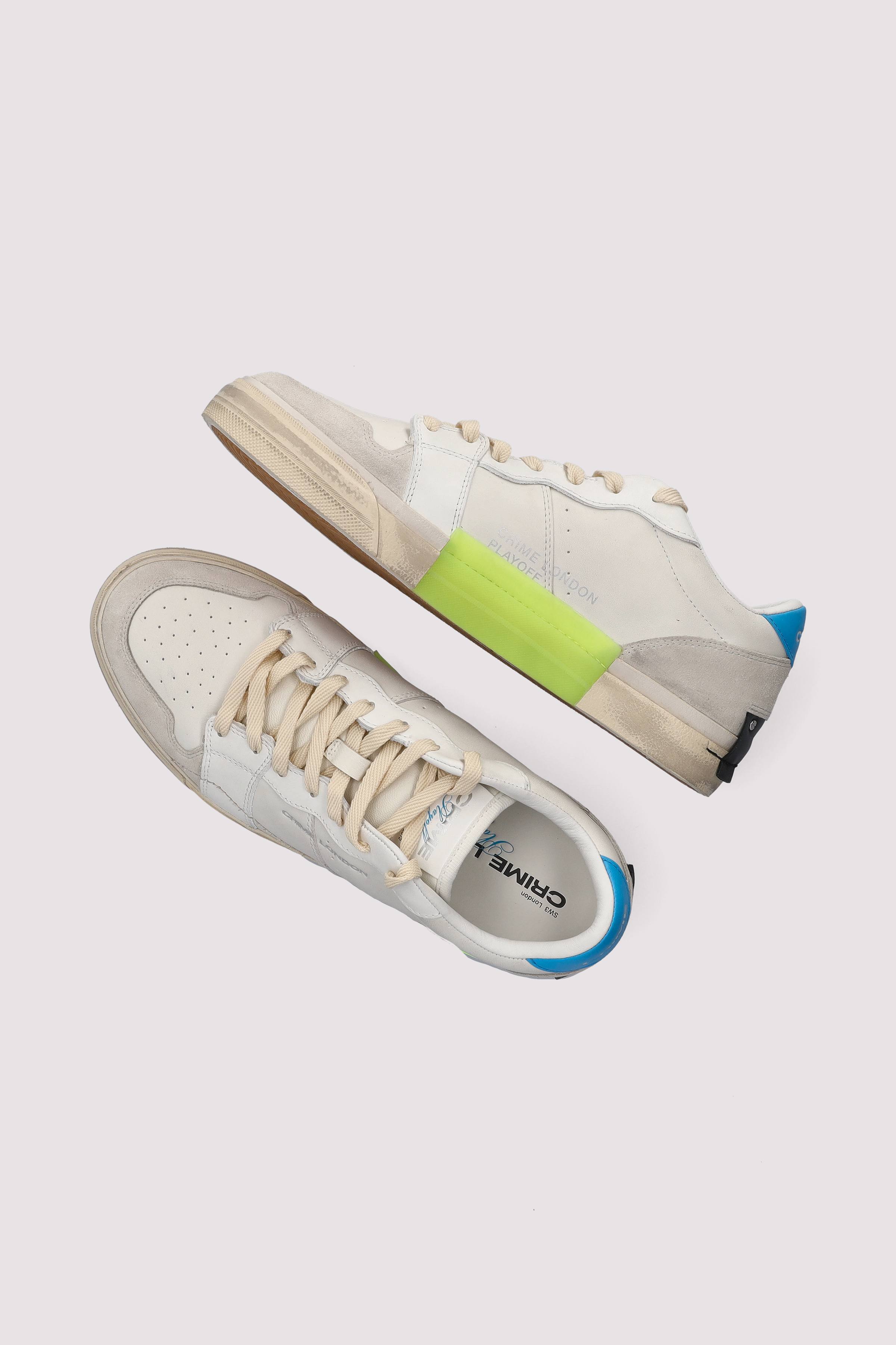Crime London - Crime London Herren Ledersneaker Weiss