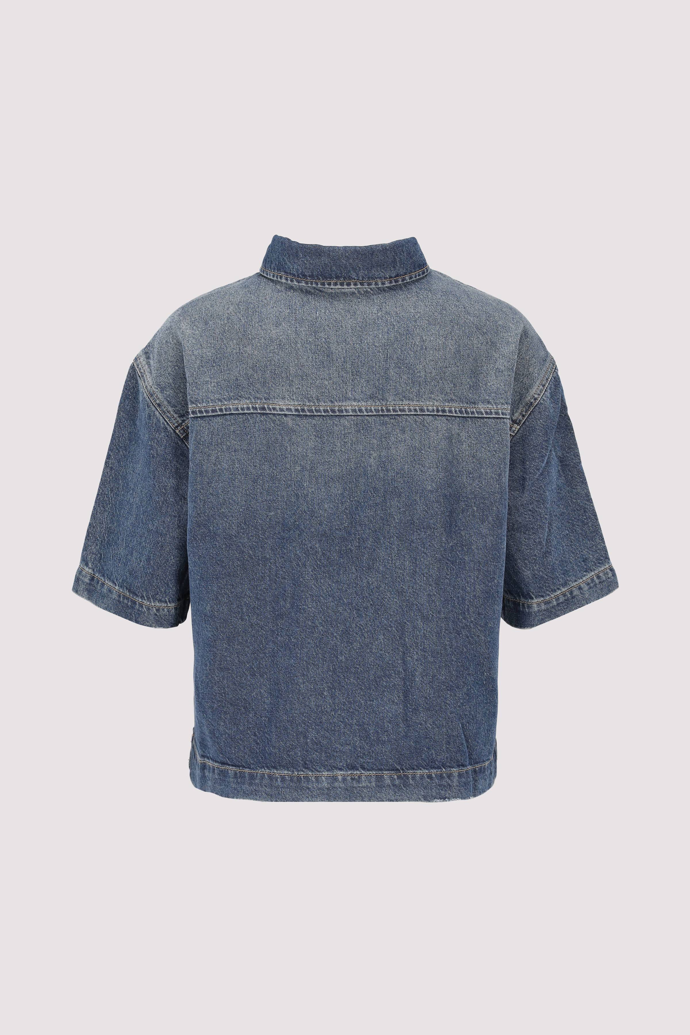 Denim shirt, relaxed fit, over