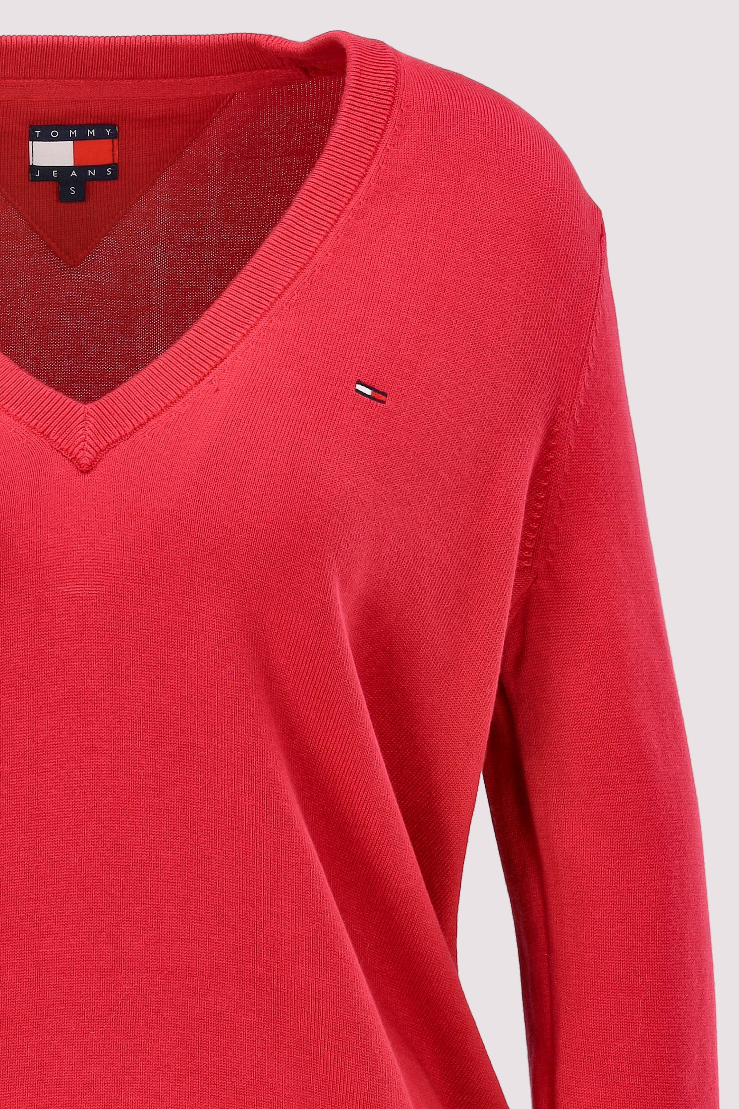 Tommy Jeans - TJW ESSENTIAL VNECK SWEATER EX