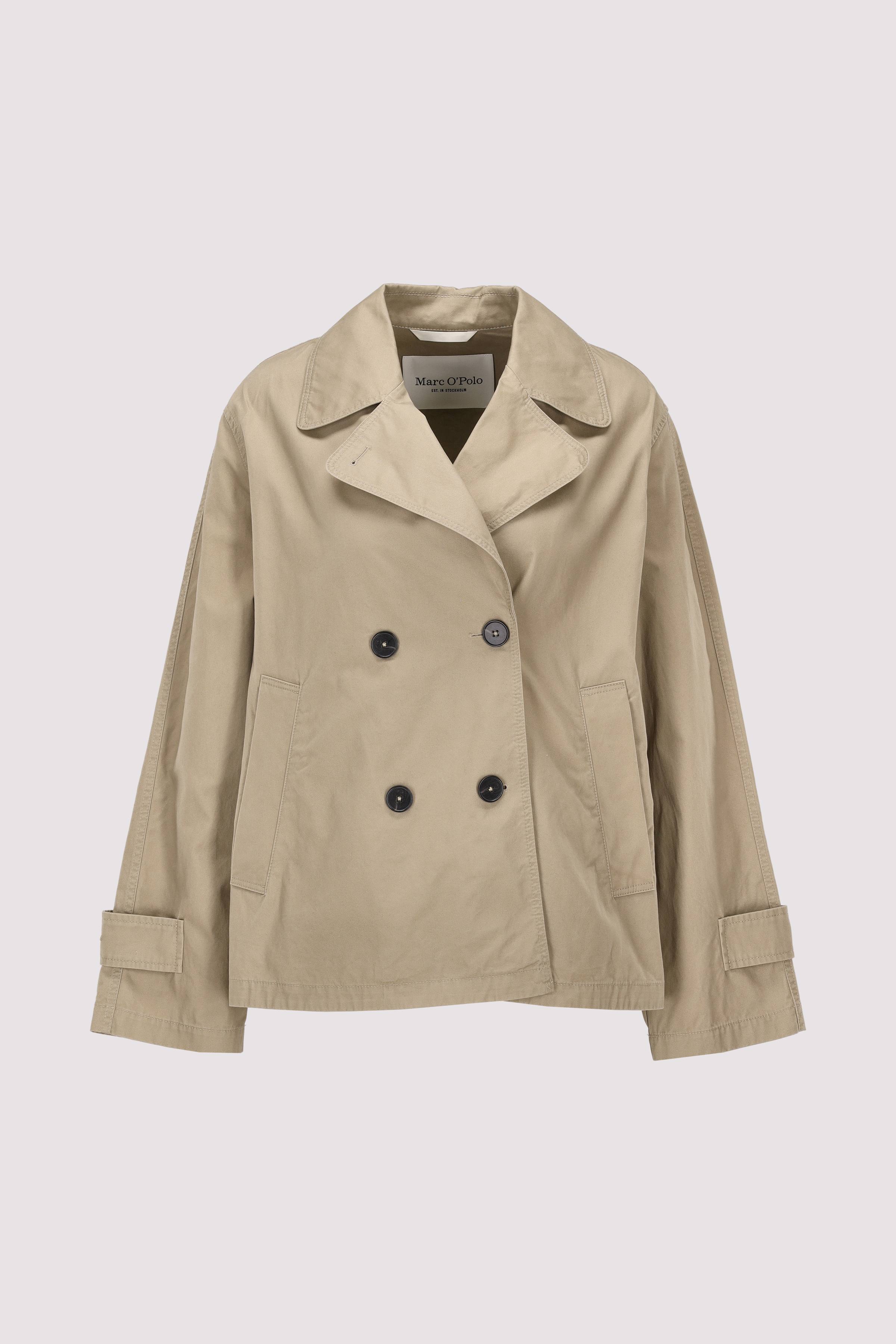 Cotton caban, lapel collar, we