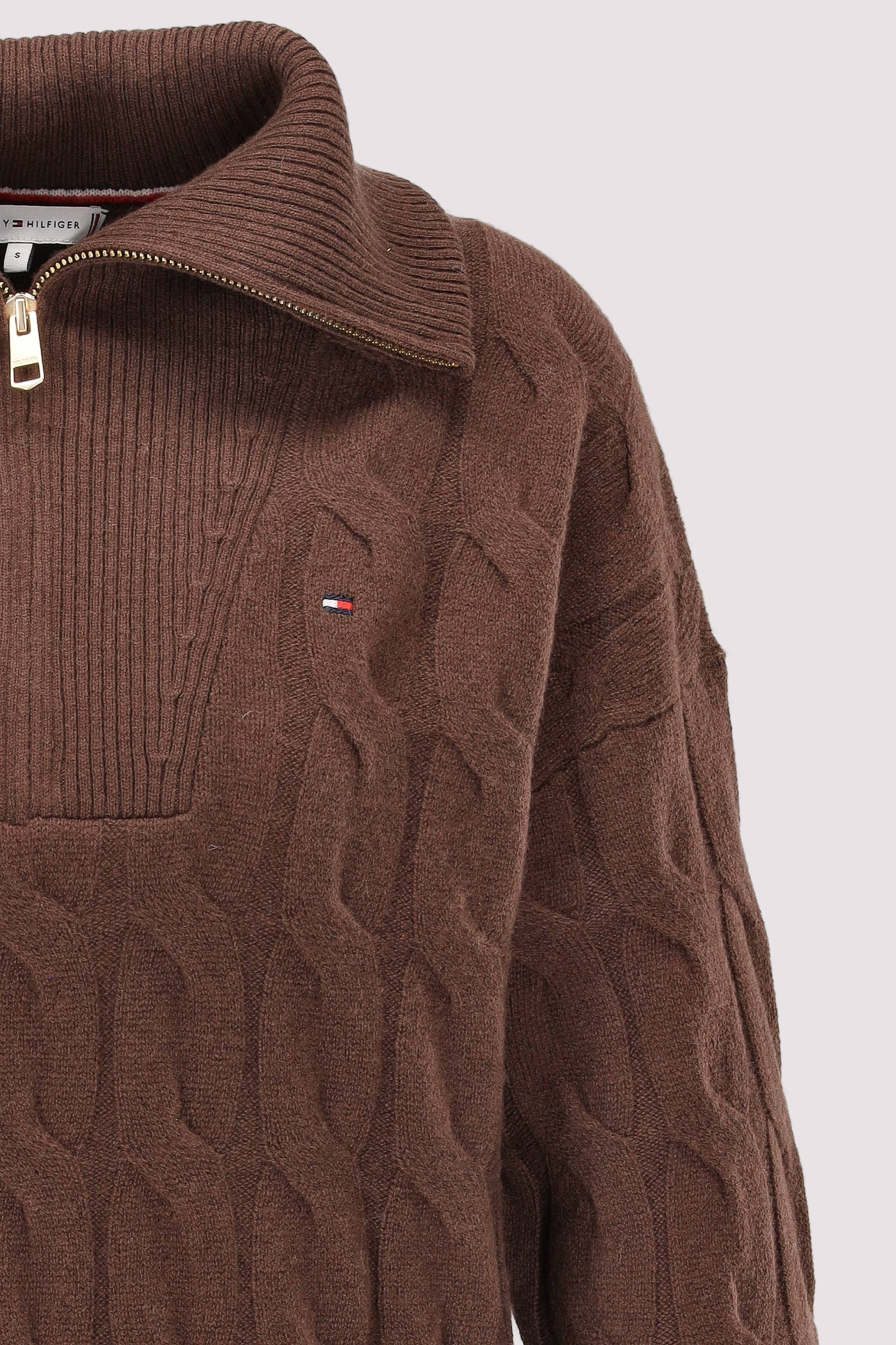 Tommy Hilfiger - SOFT WOOL CABLE 1/2 ZIP LS SWT