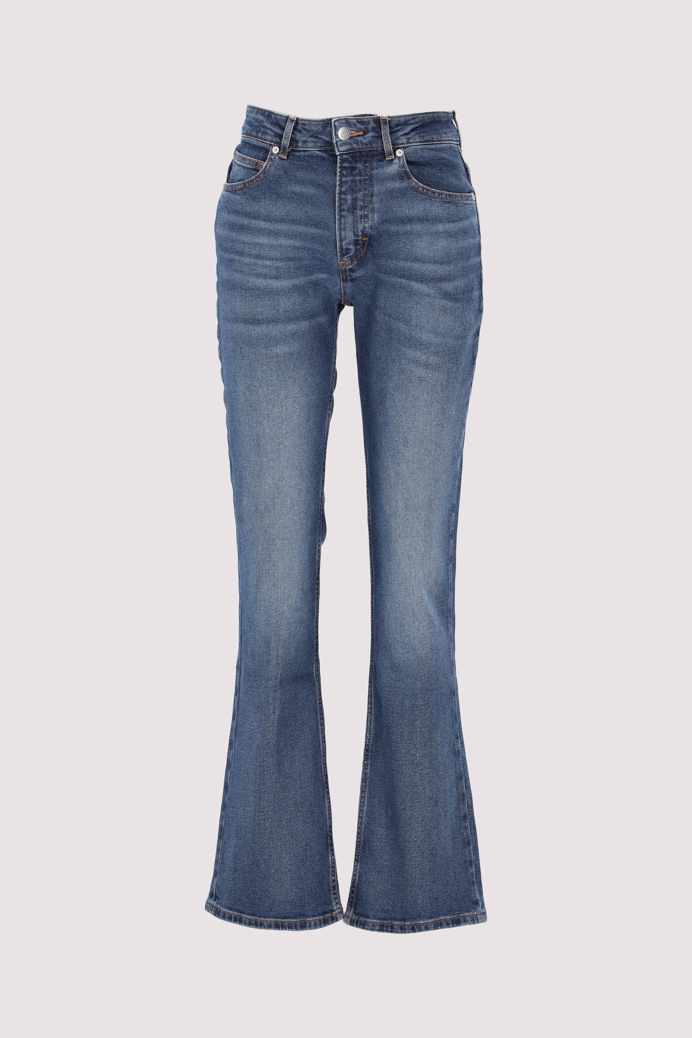 Denim trousers, high waist, fl