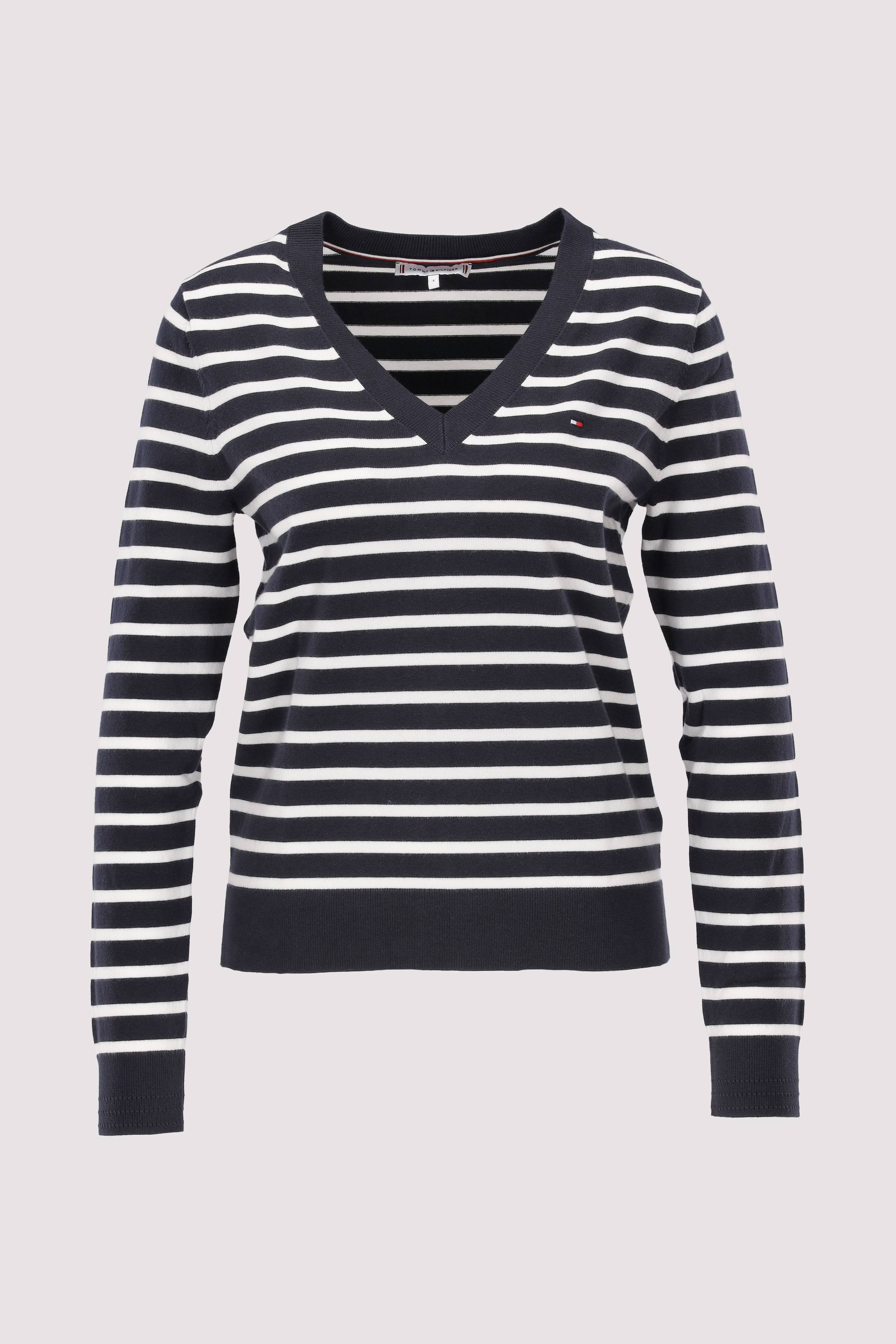 Tommy Hilfiger - CO JERSEY STITCH V-NK SWEATER