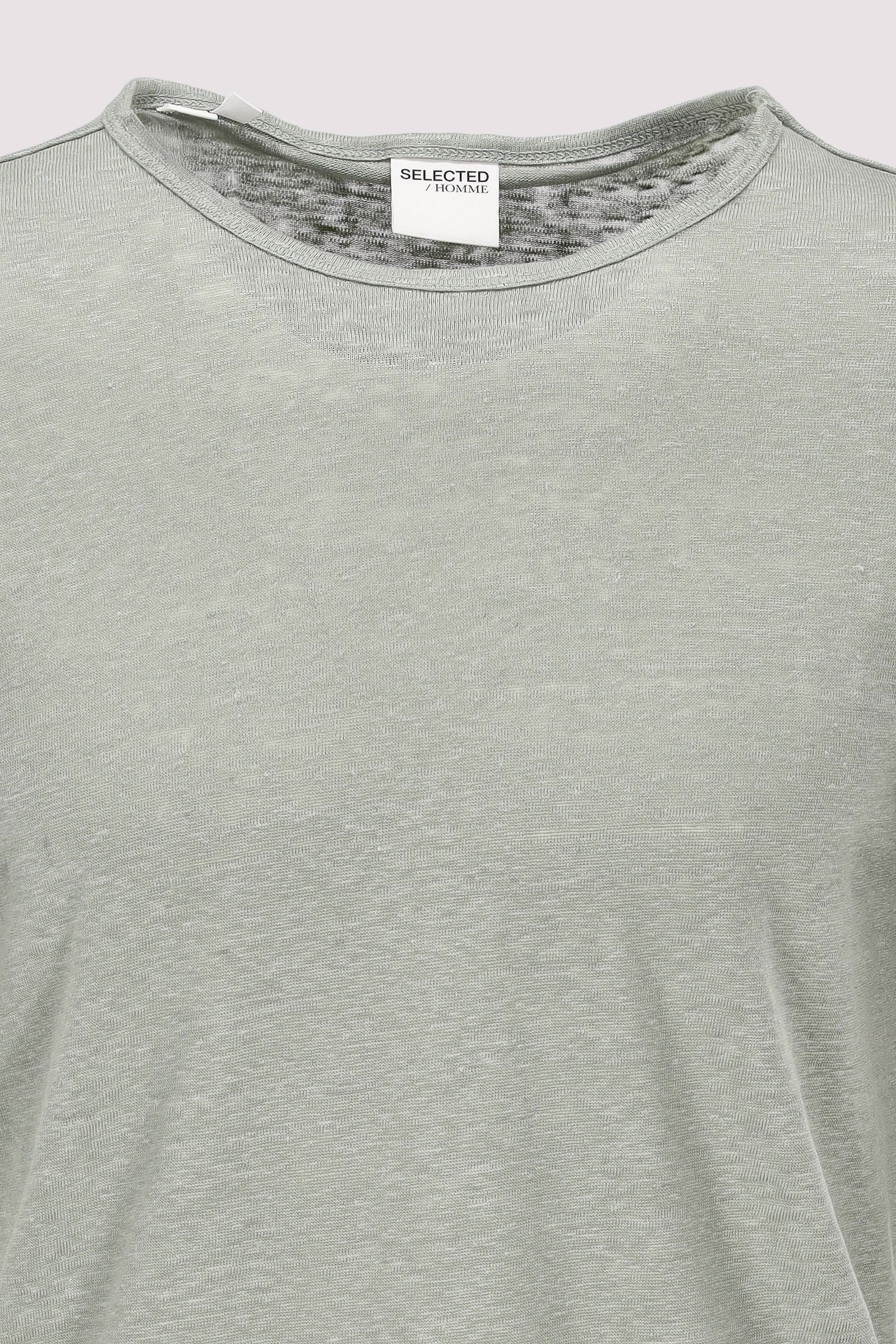 Selected - SLHBET LINEN SS O-NECK TEE