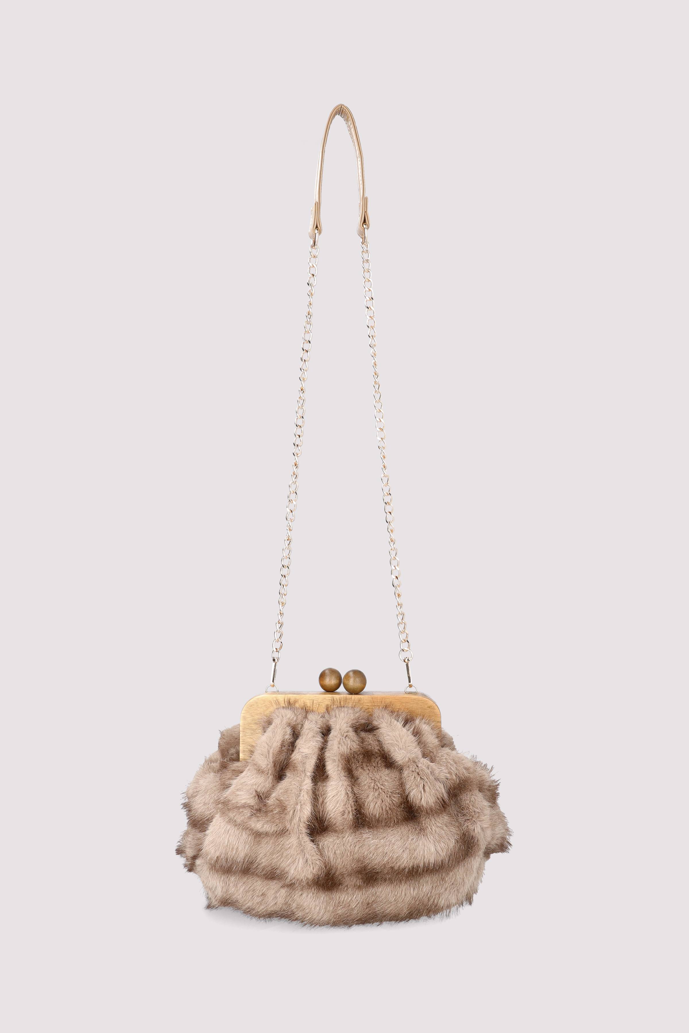Crazy Lou - Crazy Lou Taupe Clutch, edles Finish