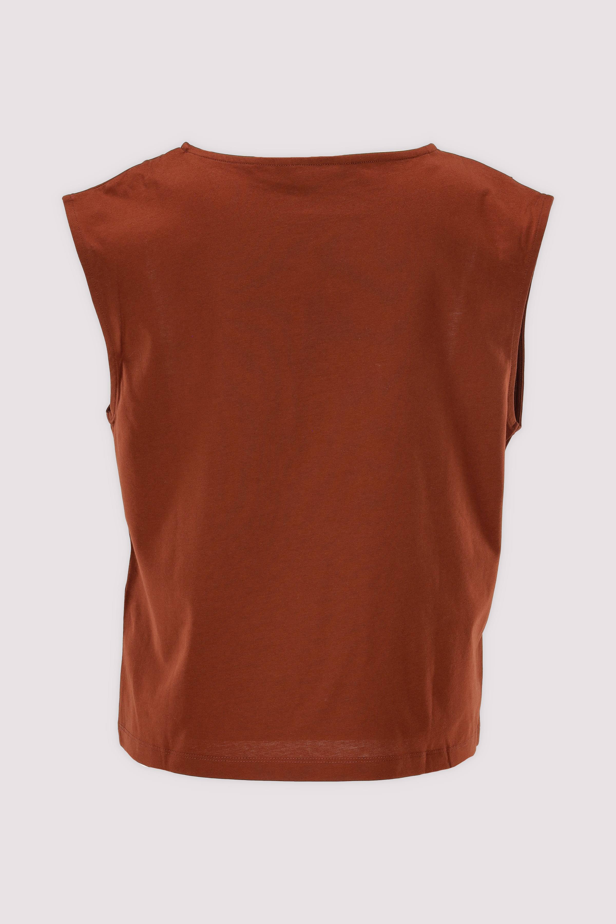 Selected - Kurzarm-T-Shirt Cherry Mahagoni Selected