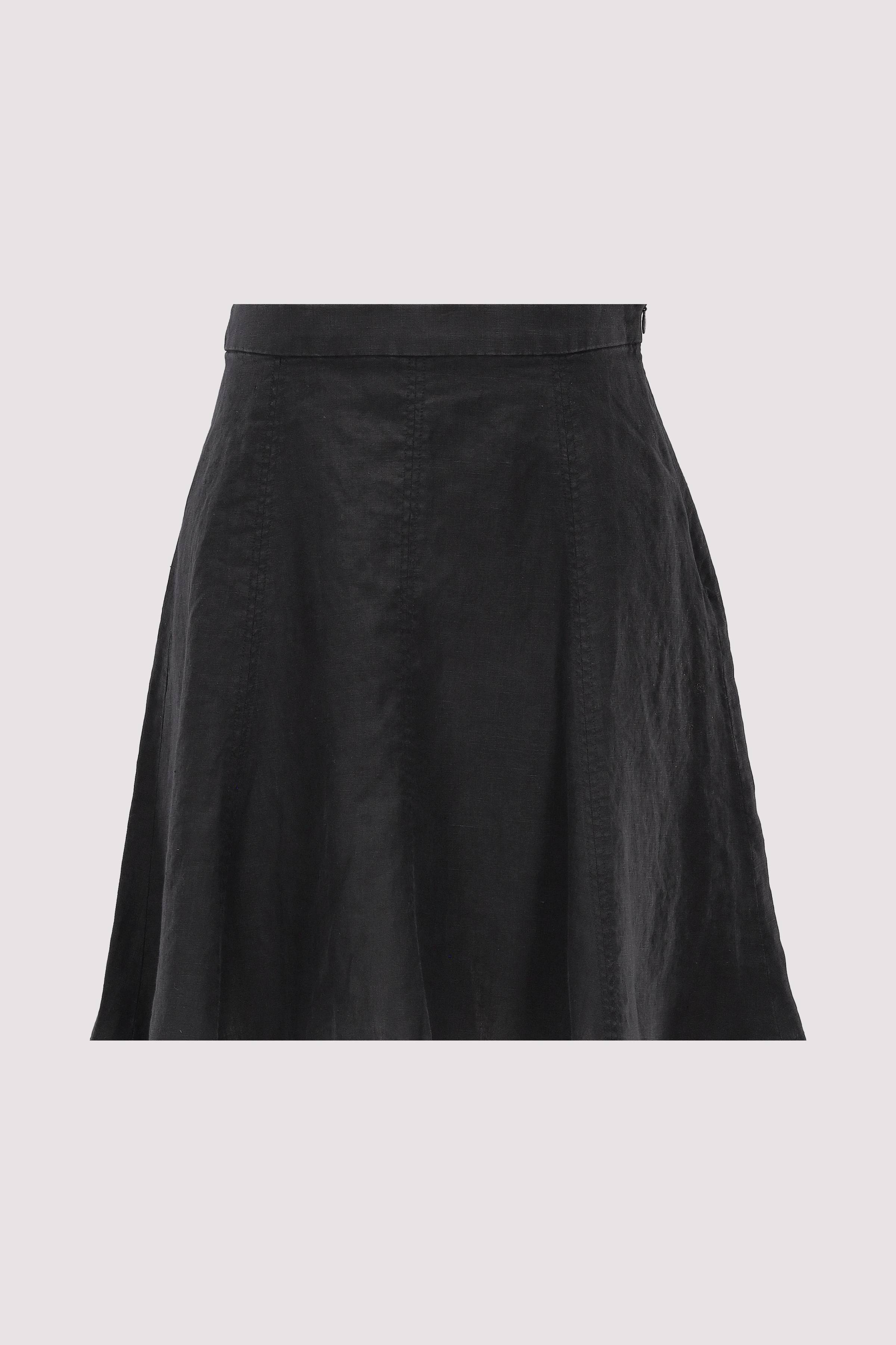 Woven skirt, short length, fla