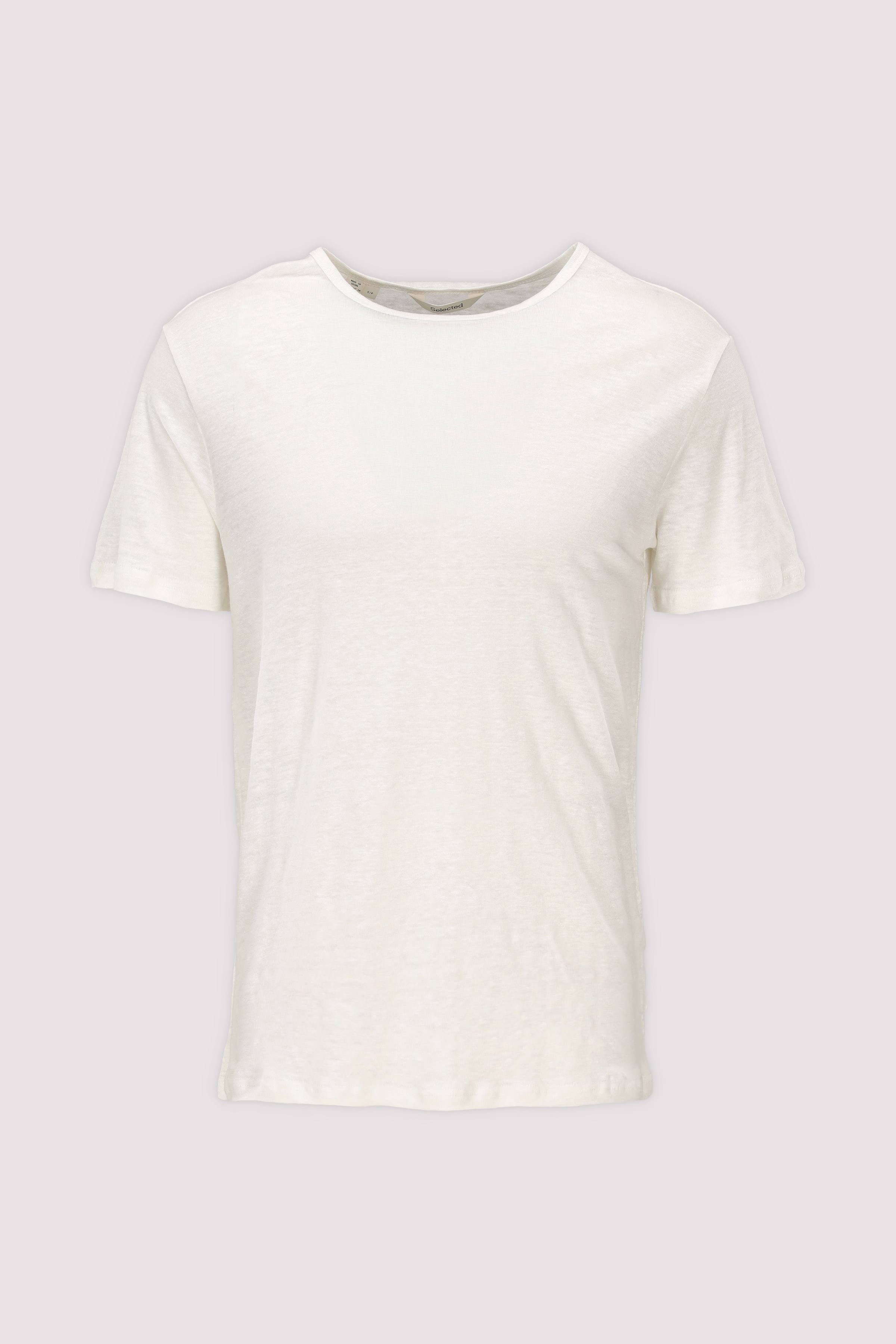 SLHBET LINEN SS O-NECK TEE